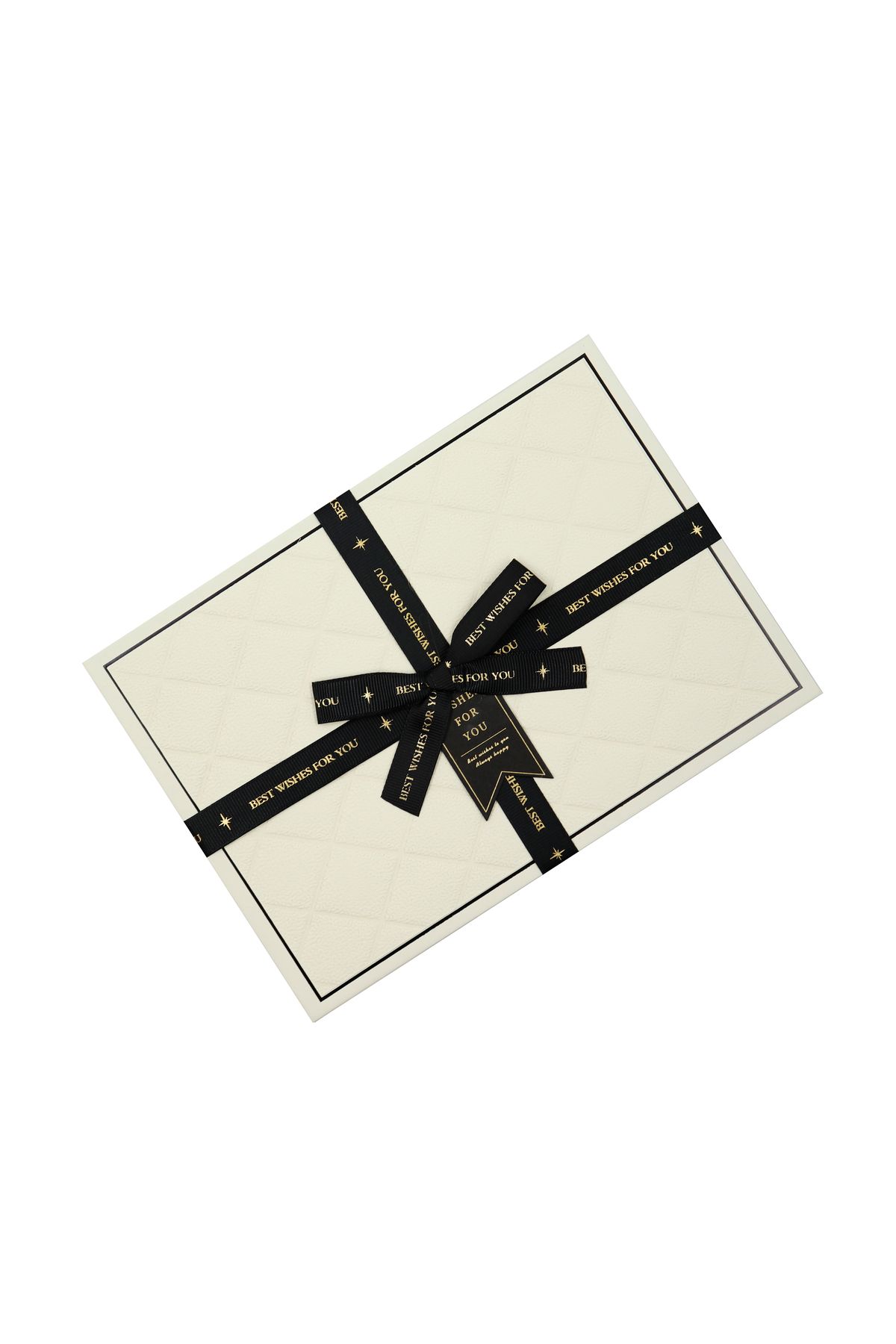 reprodesign Premium Krem Deri Görünümlü Hediye Kutusu – 18,5x12,5x5,5 cm Kurdeleli 1 Adet Kutu No:1