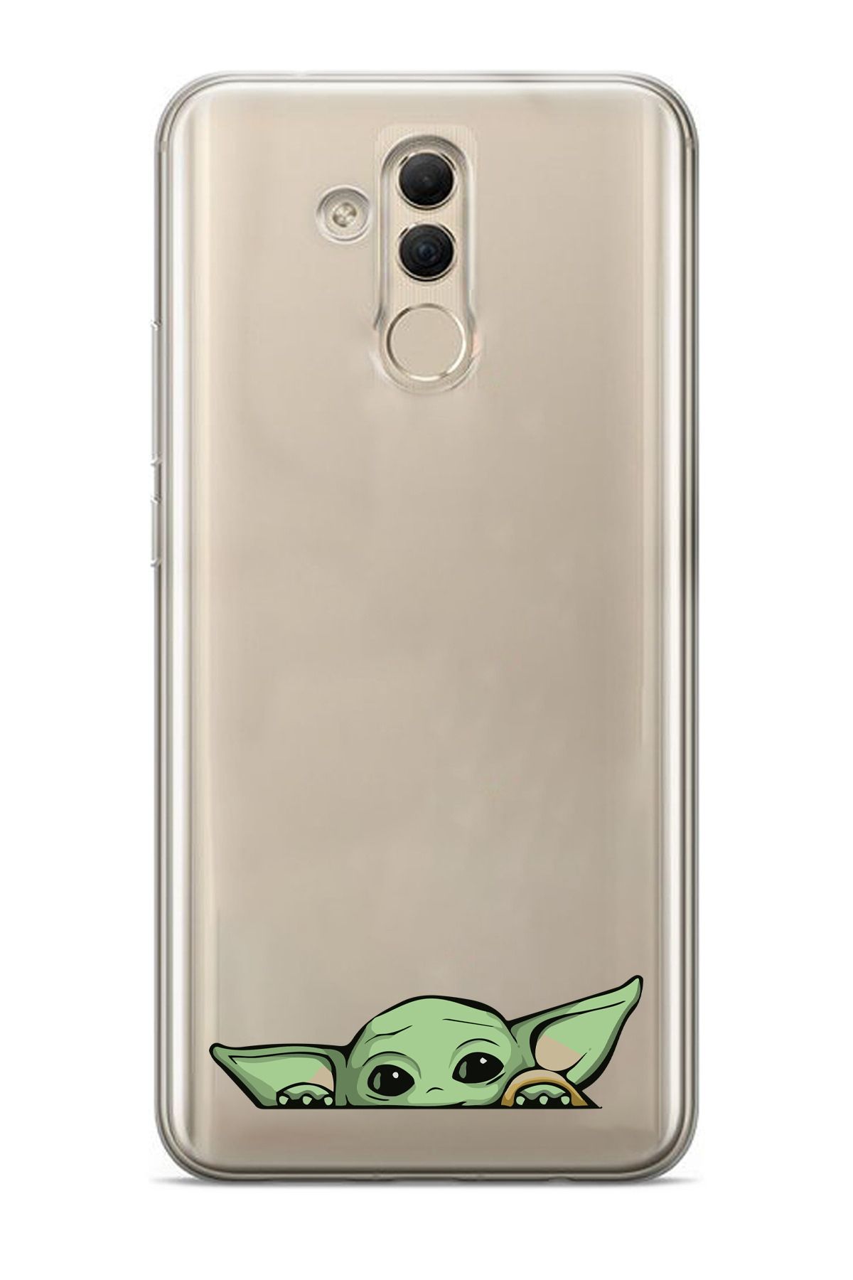 moonset Huawei Mate 20 Lite Uyumlu Yoda Tasarımlı Baskılı Şeffaf Telefon Kılıfı