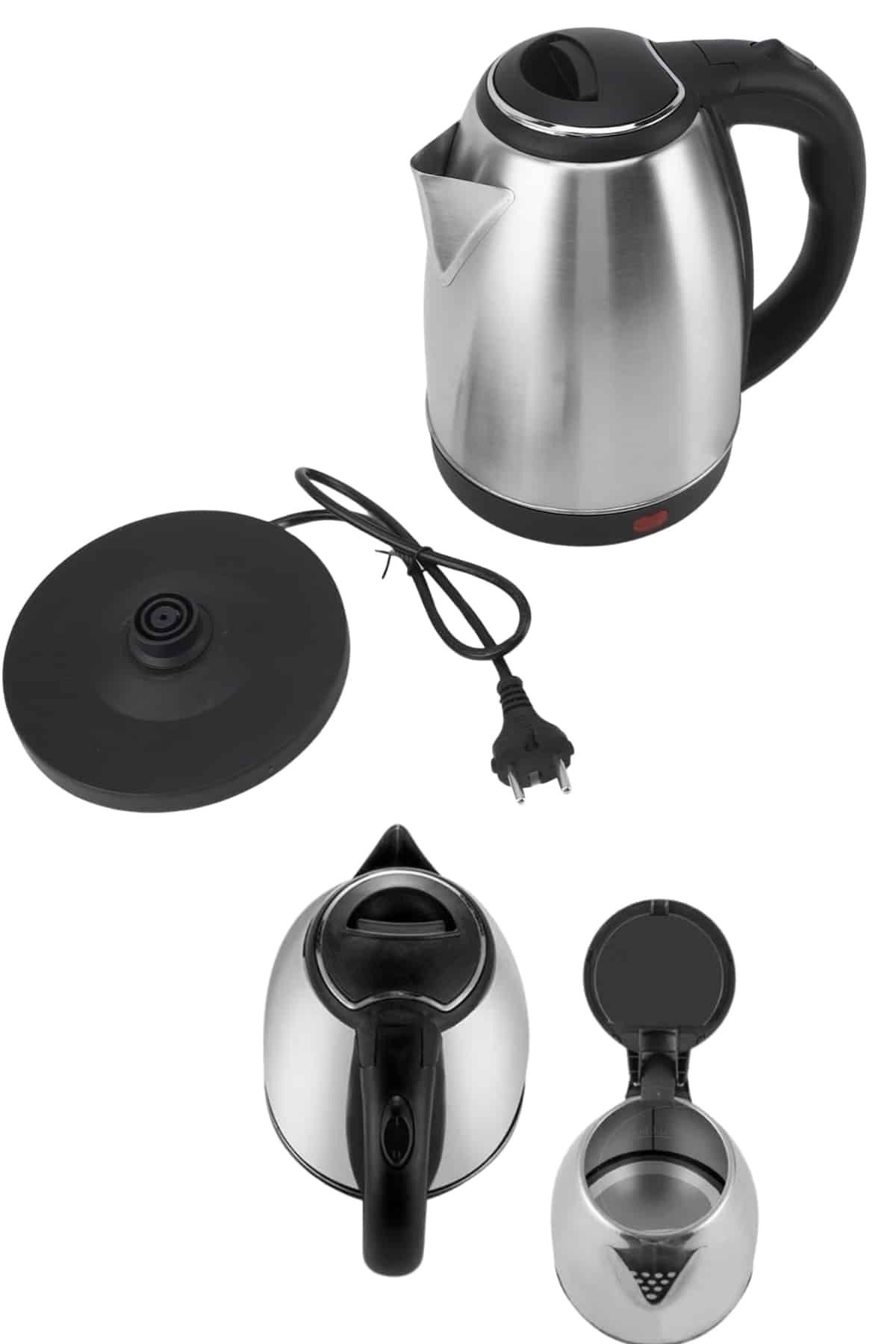 FTA TİCARET Elektrikli Paslanmaz Çelik Su Isıtcı Çelik Kettle 1.8 Lt. Uzun Ömürlü