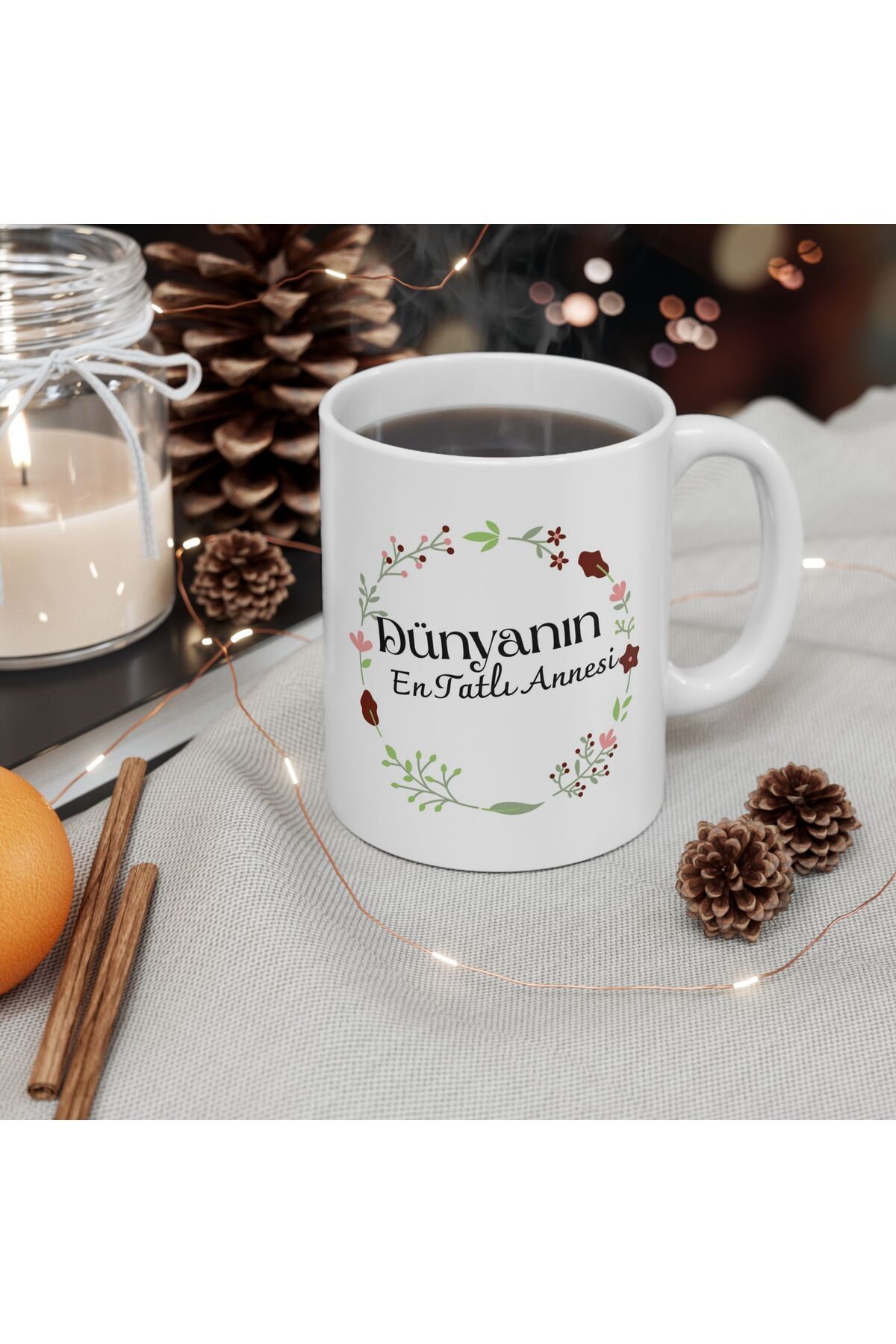 BASKIBAZAR Since 2020 Dünyanın En Tatlı Annesi Anneler günü Doğum Günü Hediyesi - Hediye Porselen Kupa Bardak