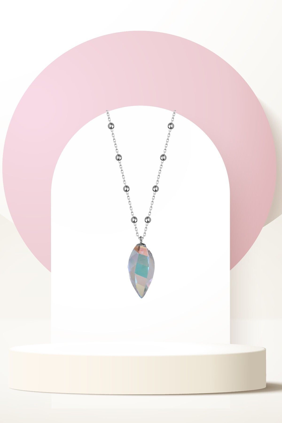 Swarovski Zirconia Crystal Taşlı Golden Shadow Kolye Kadın Altın Tonları