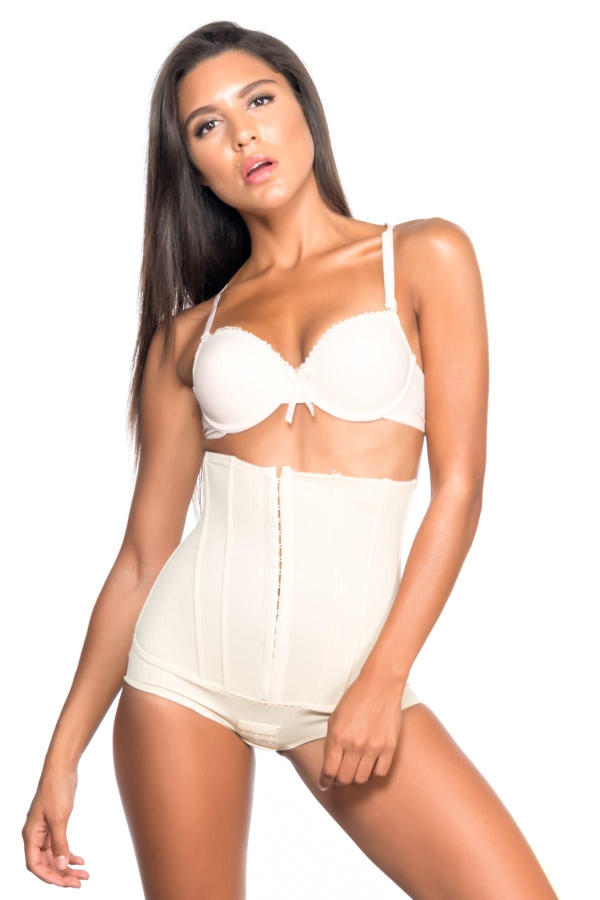 ASFSTORE TEN MI Emay 2824 Yüksek Bel Balen Agraflı Slıp Lazer Korse