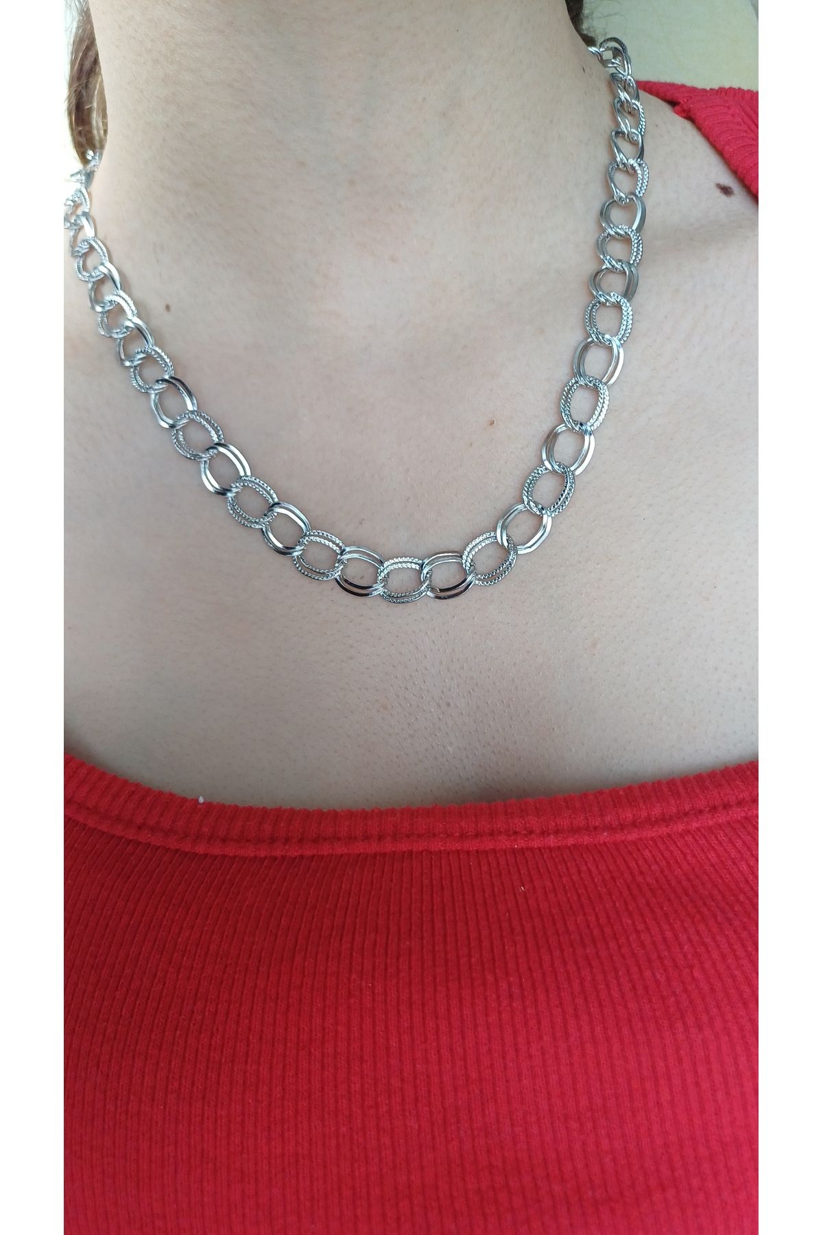 Jewerly Gümüş çelik kolye