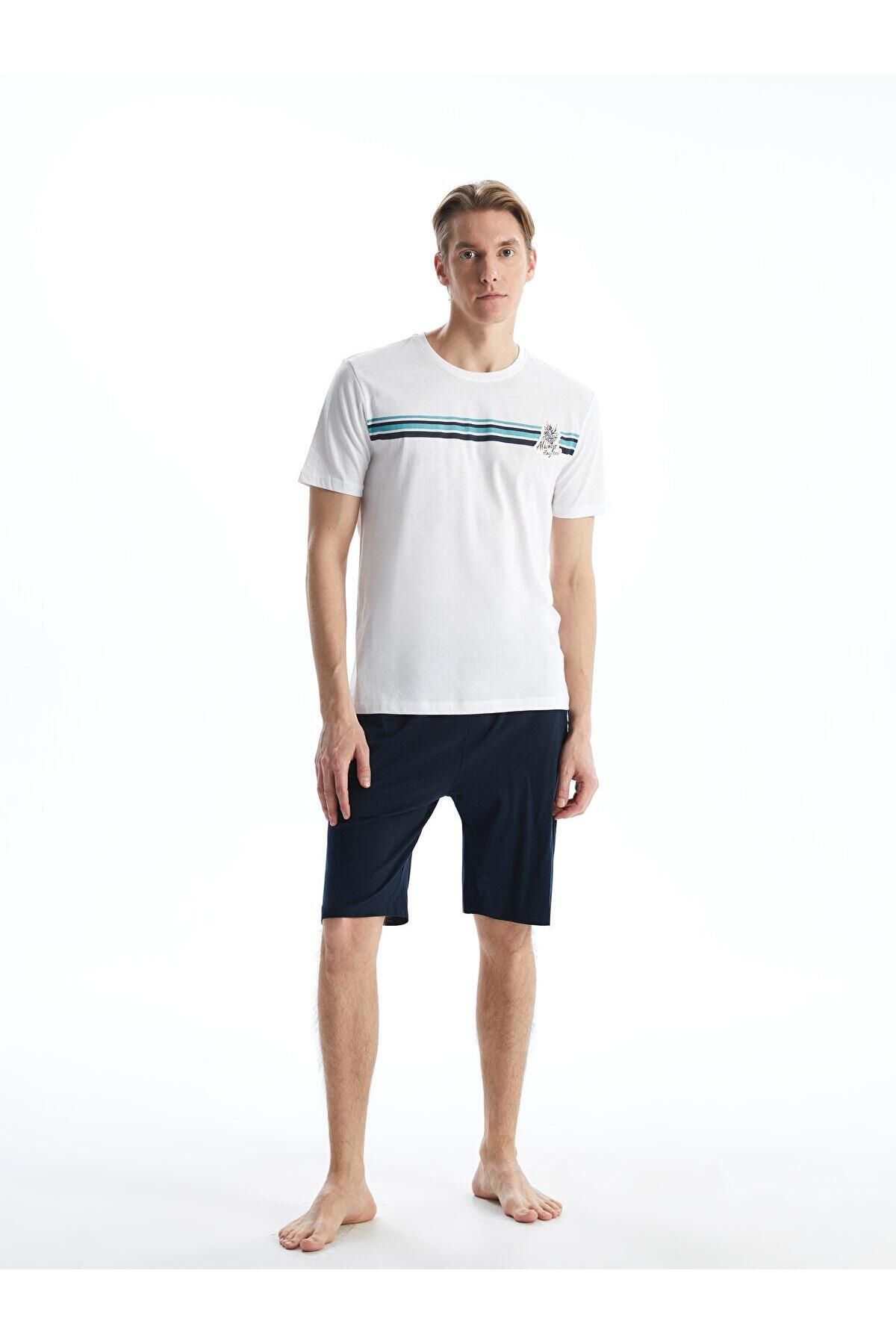 LC Waikiki Standart Kalıp Erkek Şortlu Pijama Takımı (S5)