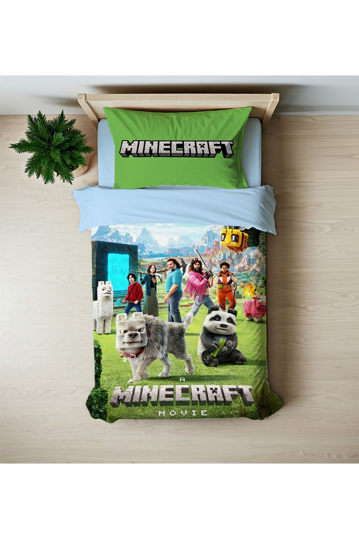 hediyechy hediye nevresim Minecraft3D Dijital Baskılı tek kişilik nevresim takımı çarşafsız
