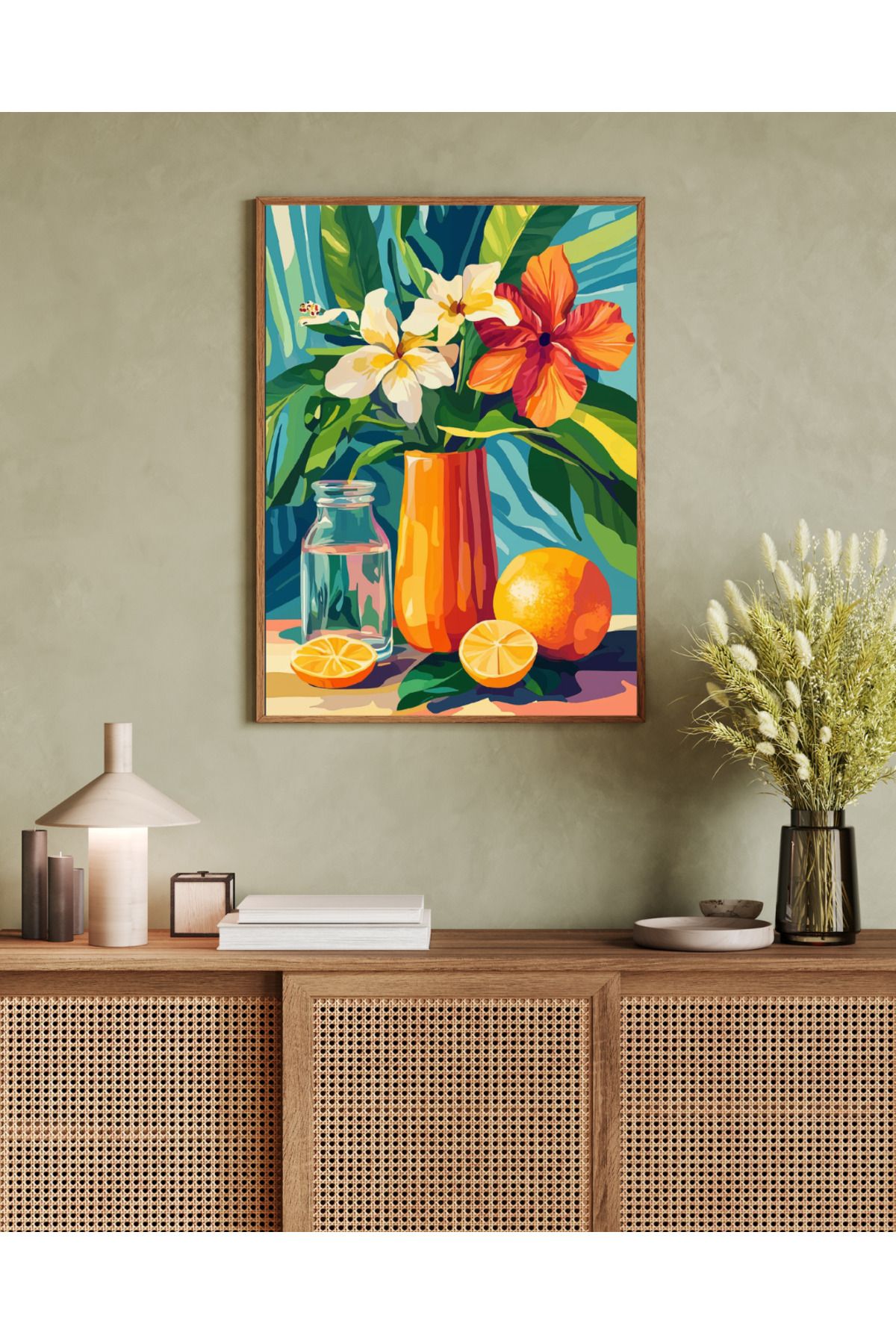 woodhomeworks tek parça salon ofis dekor tablo