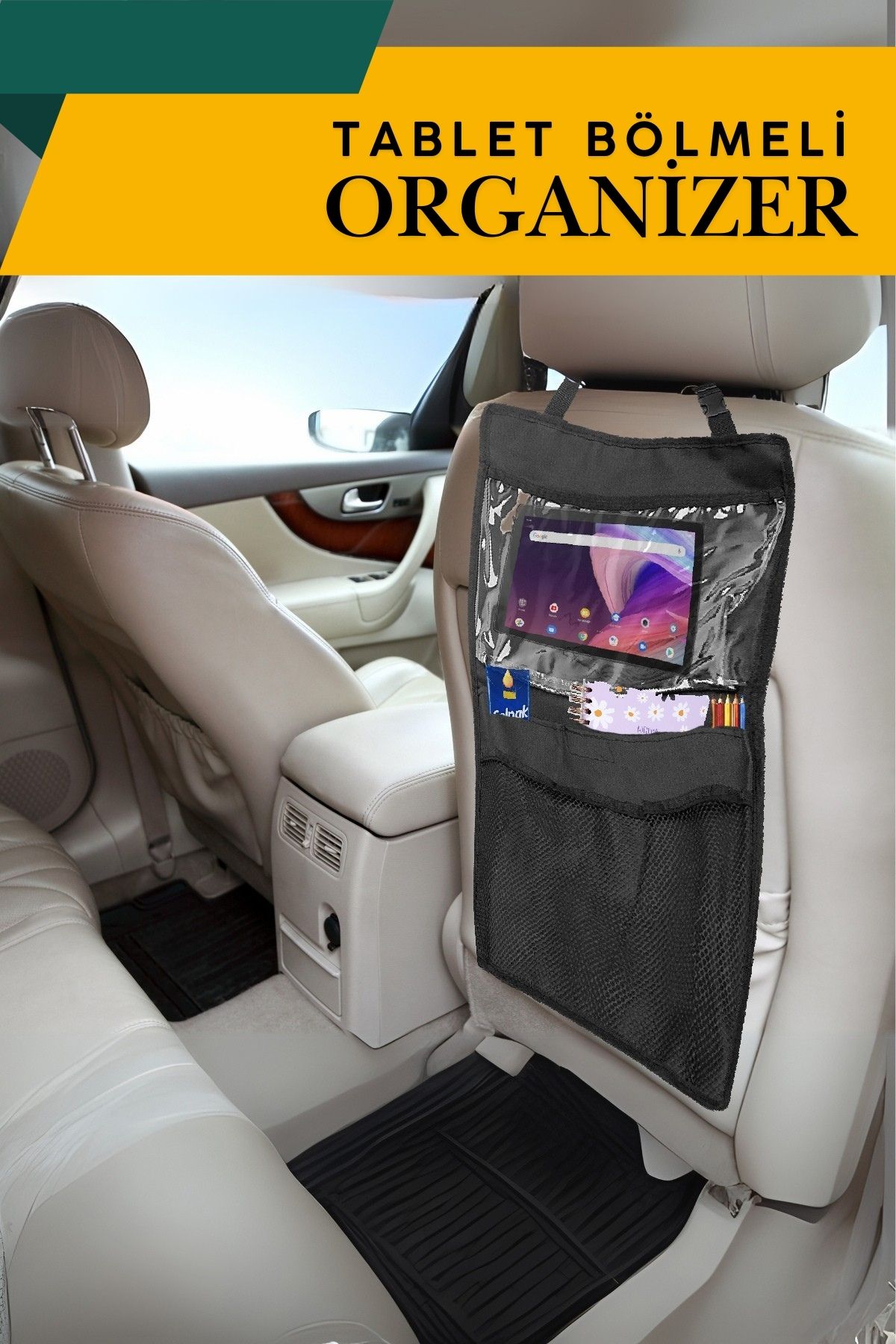 HASBY Organizator Pentru Spătar Scaun Auto Suport Pentru Tabletă Pentru Mașină Accesoriu Pentru Protecția Spătarului Scaunului Auto - One Size