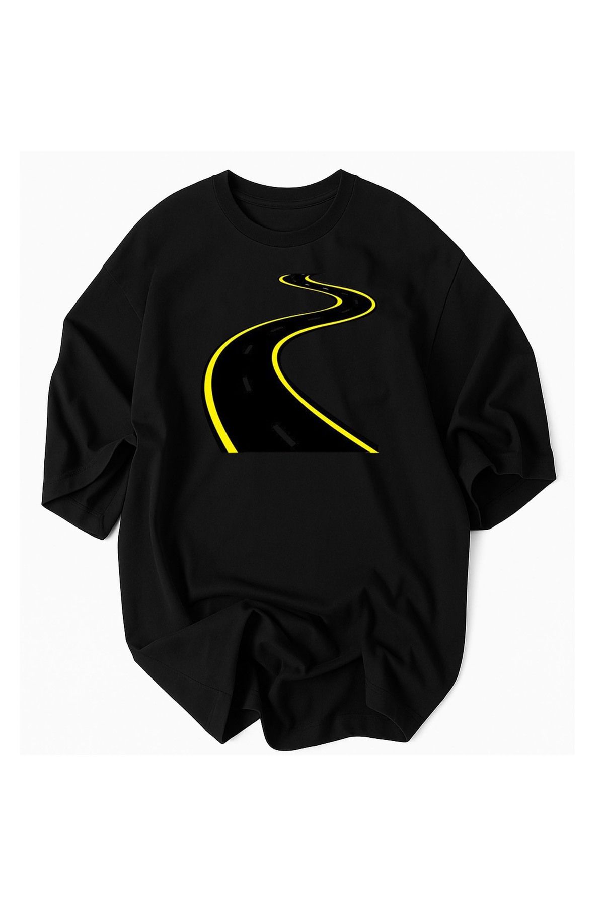 Racıng Motorsport Yarış Tema Baskılı %100 Pamuklu Oversize Tshirt tişört