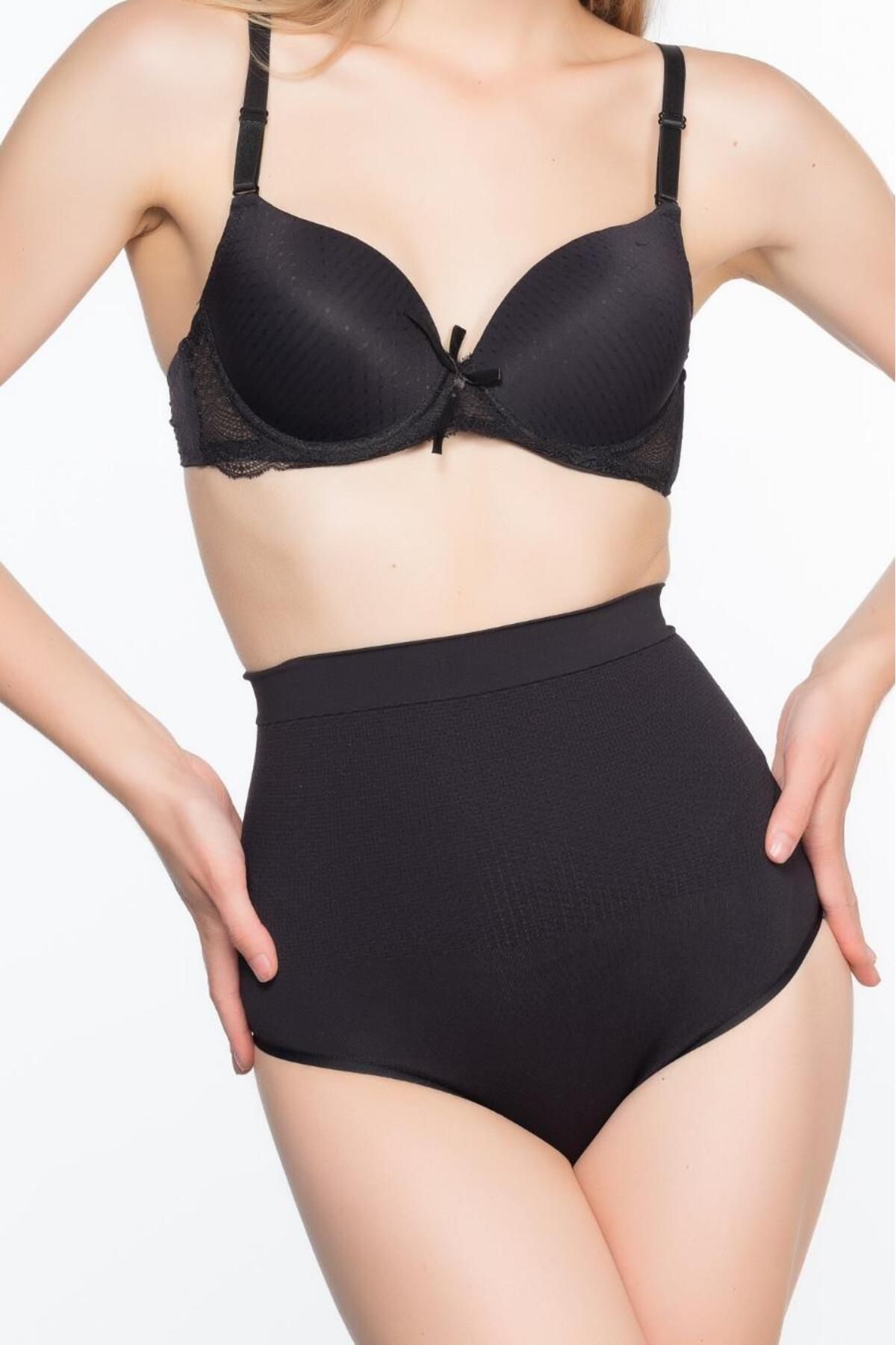 ASFSTORE SİYAH MI Emay 2054 Masajlı String Korse