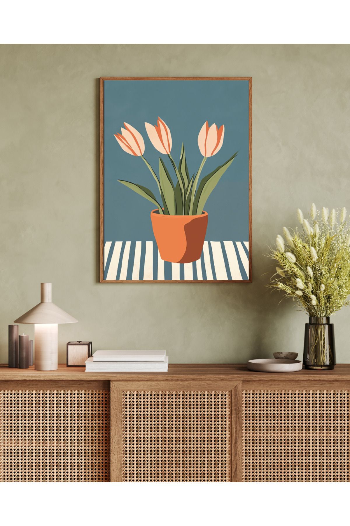 woodhomeworks tek parça salon ofis dekor tablo