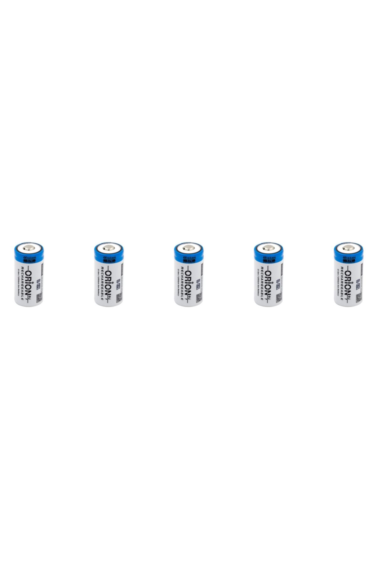 Orion 5 Adet 16340 3.7V 850 Mah Li-Ion Pil (CR123A Lityum Şarjlı Pil)