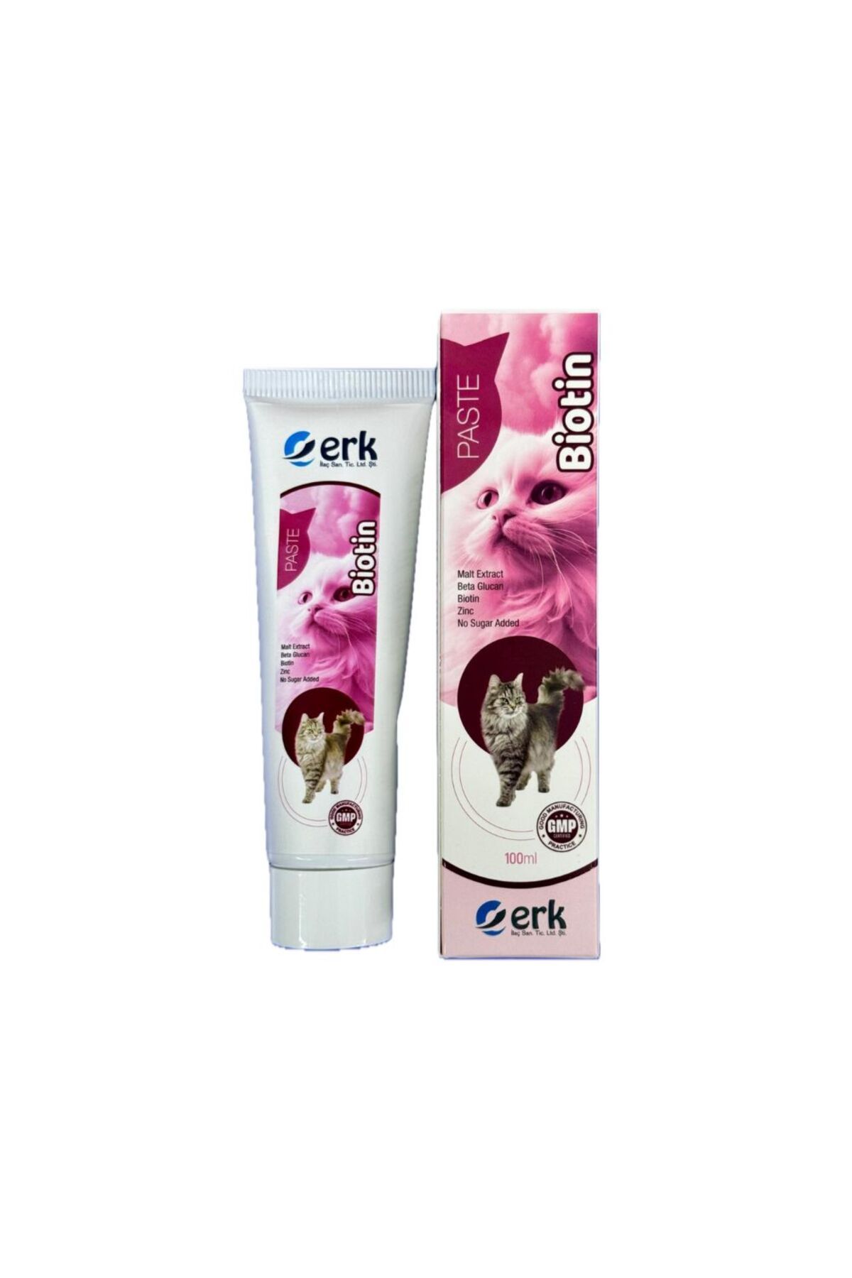 ERK Yetişkin Kediler için Deri, Tüy ve Tırnak bakımı için Biotin Pasta 100 Ml