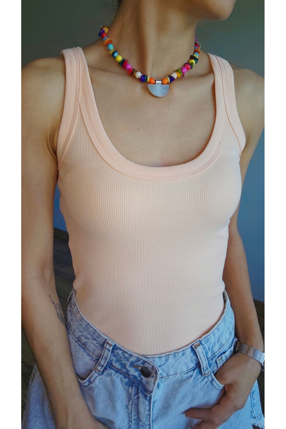 Aten Halter Yaka Biyeli Atlet