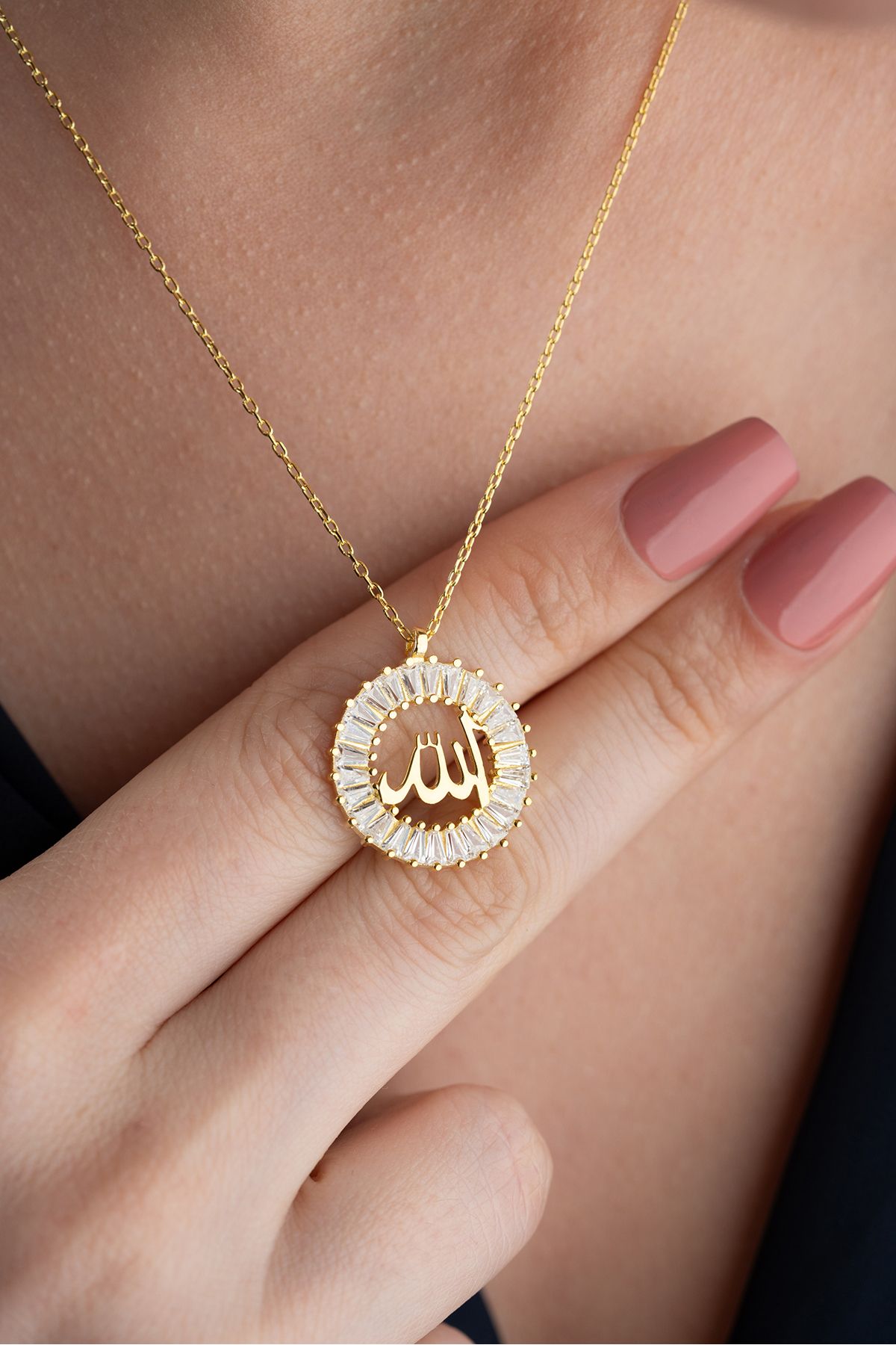 Silvano Jewelry 925 Ayar Gümüş Allah Kolye