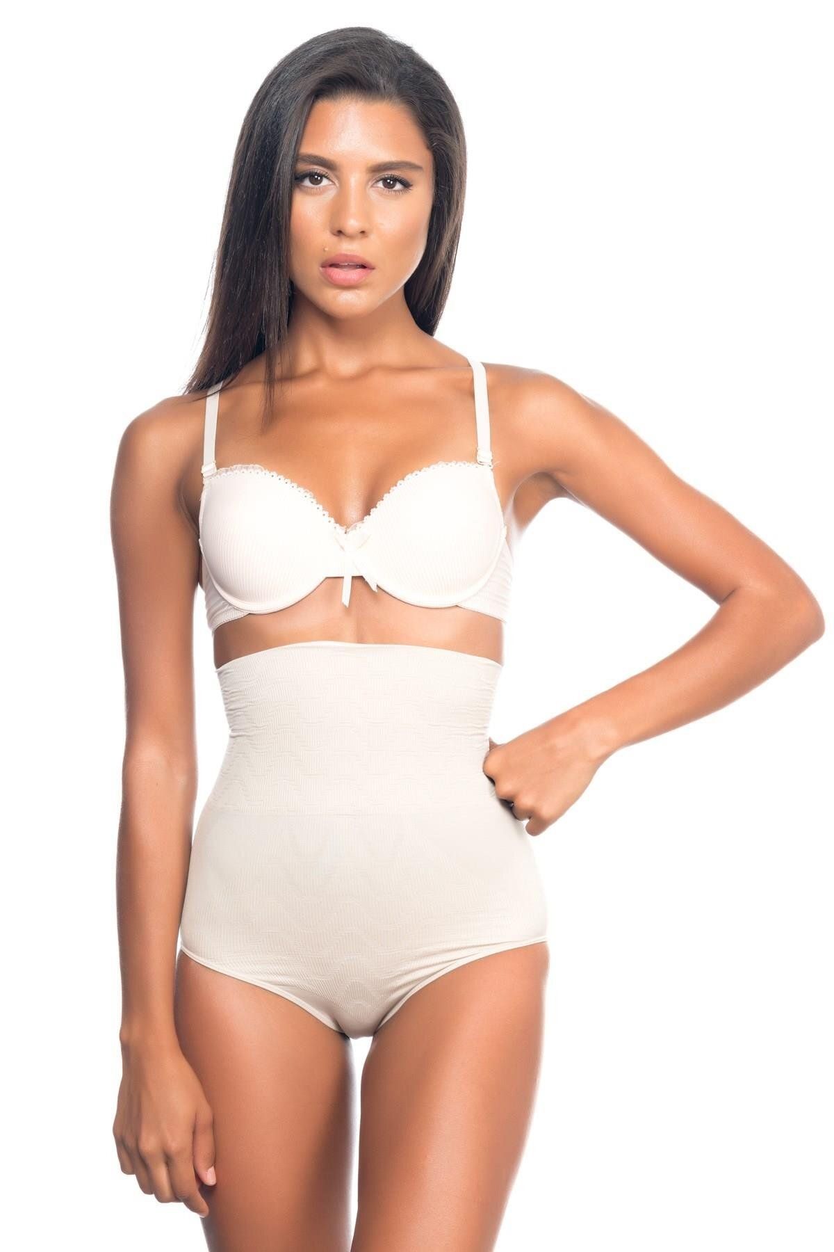 Albayrak TEN MI Emay 2079 Yüksek Bel Desenli Double Slip Korse
