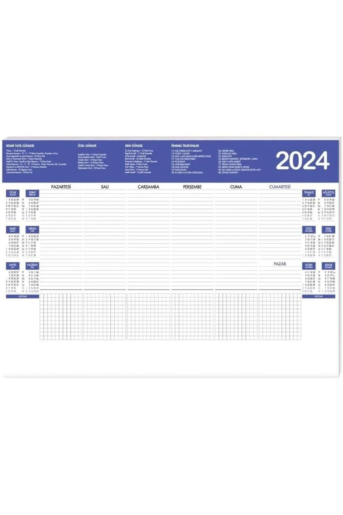 STOREMAX srhtDS Color 2023 AJ-69 31 * 44 Haftalık Masa Sümeni Bialalı Sersa Desing 266450