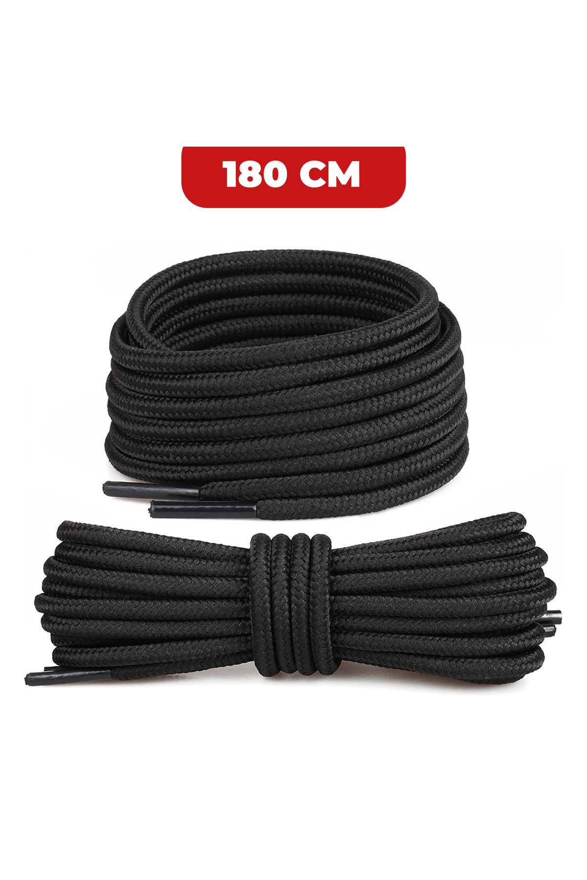 Wonkey Yuvarlak Spor Ayakkabı Bağcığı, Botlar Ve Iş Ayakkabıları Için Polyester Bağcık - 180 Cm - ( 1 Çift)