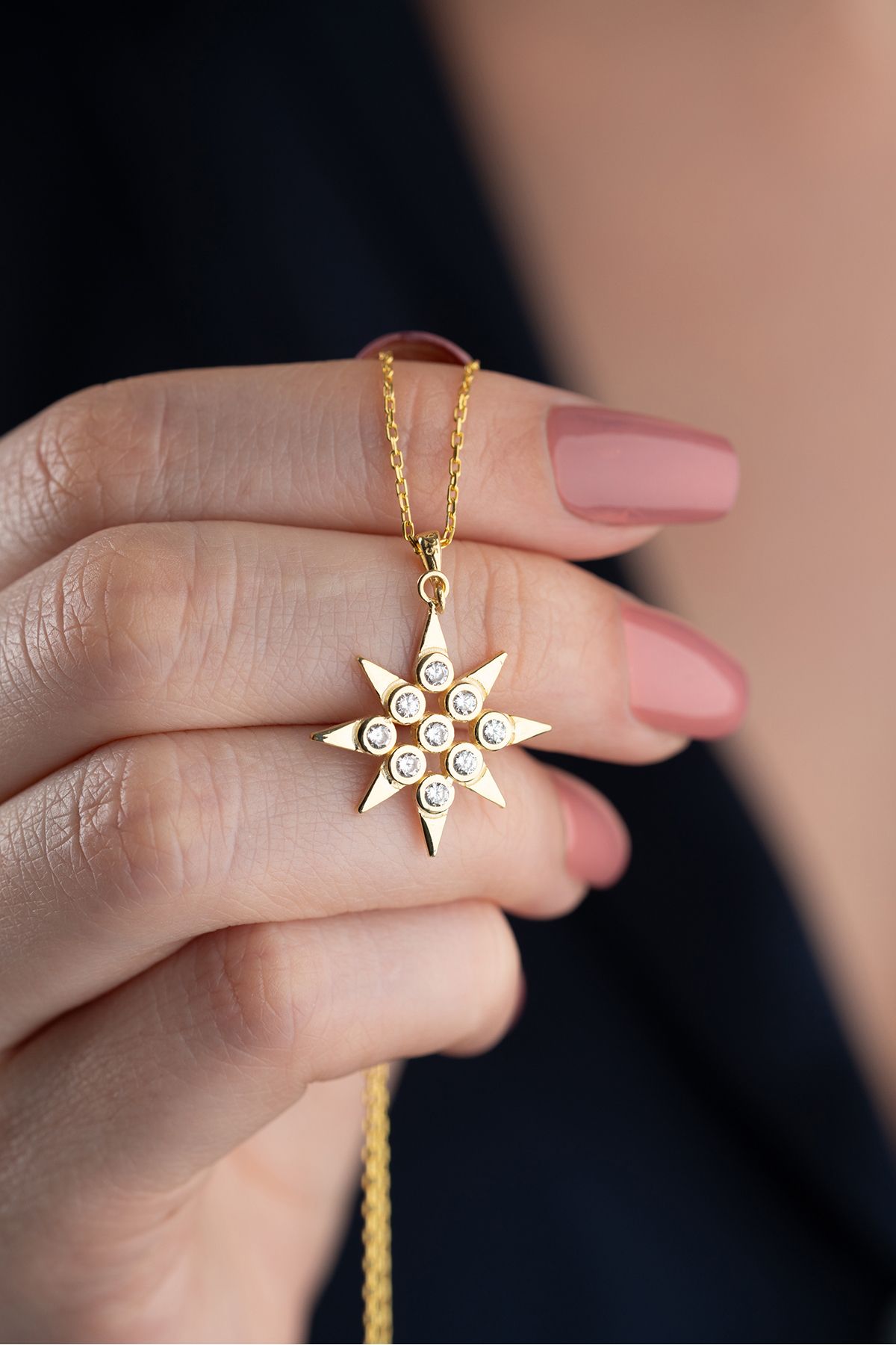 Silvano Jewelry 925 Ayar Gümüş Yıldız Kolye Kolye