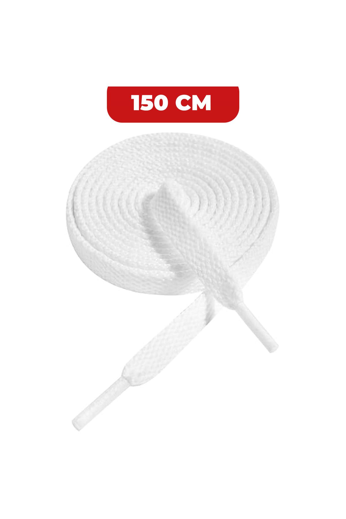 Wonkey Yassı Sneakers Spor Ayakkabı Bağcığı, Düz Bağcık, Yüksek Kaliteli Bağ - 150 CM - (1 Çift)