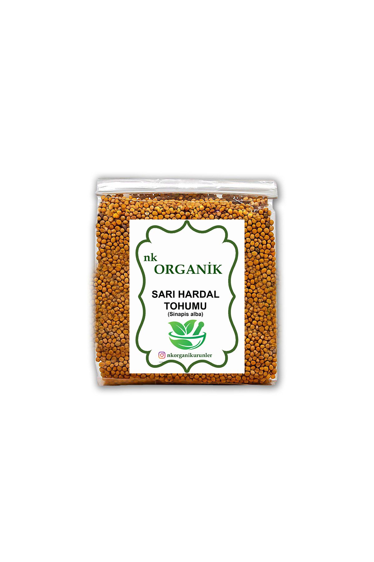 nk organik Sarıhardal Tohumu (Brassica alba) Yeni Hasat 150 gr