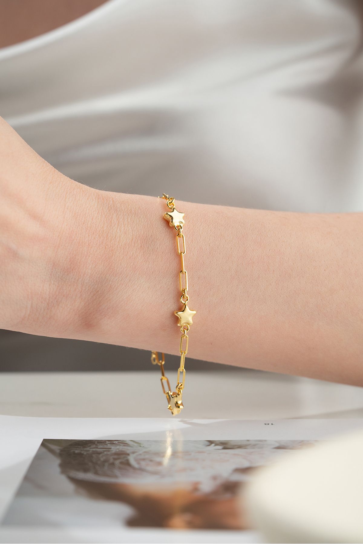 Silvano Jewelry 925 Ayar Gümüş Yıldızlı Bileklik