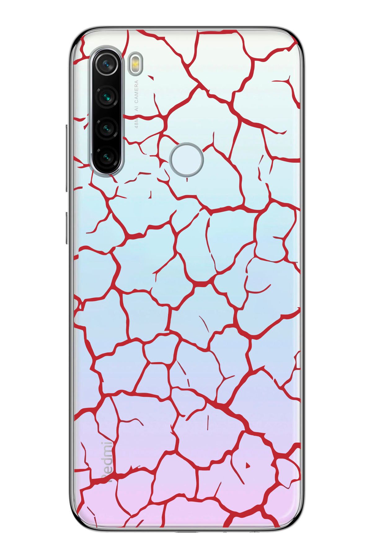 moonset Xiaomi Redmi Note 8 Uyumlu Şekiller Tasarımlı Baskılı Şeffaf Telefon Kılıfı
