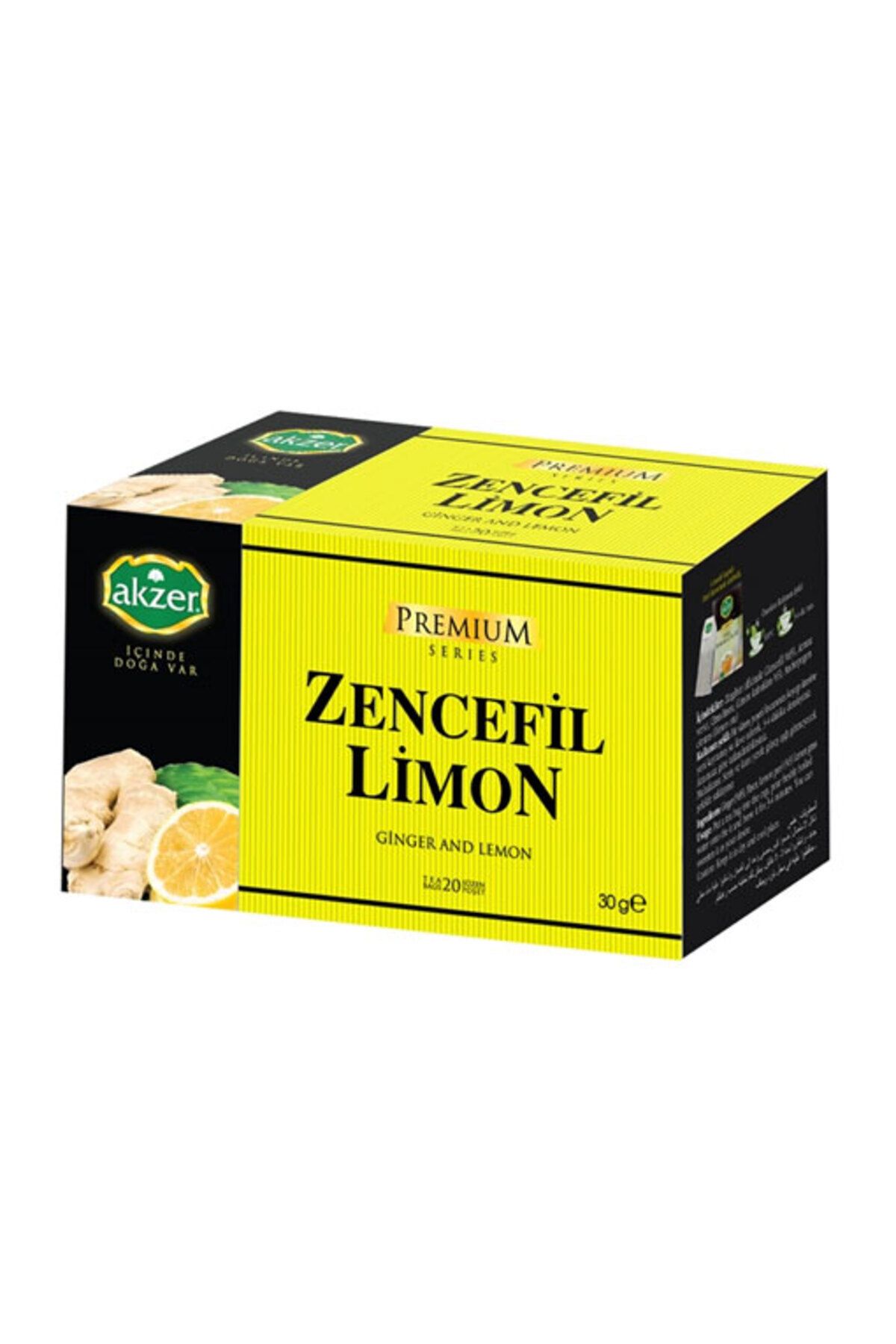 Hekimhan Zencefilli Limonlu Çay Doğal 20 Süzen Poşet