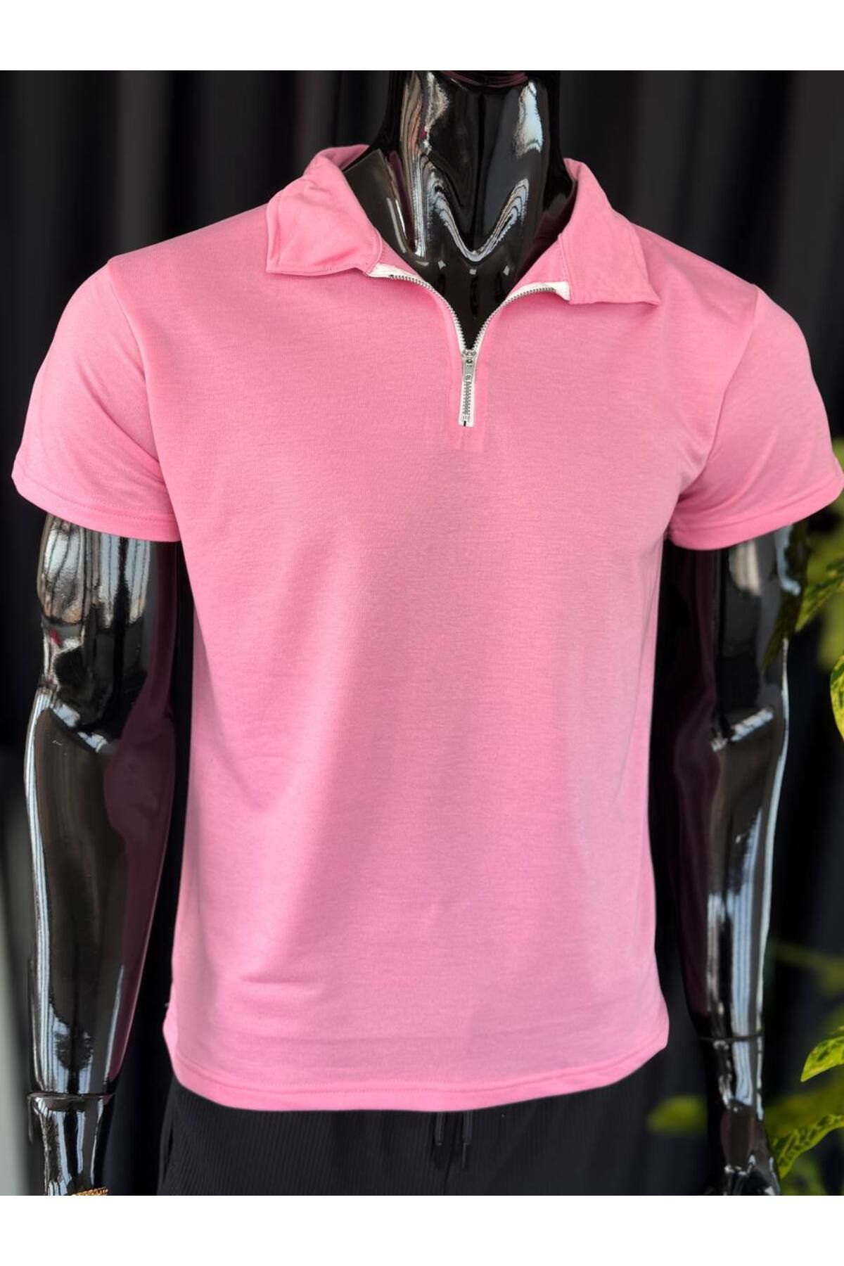 VOGUEMET ✅ Yarım Fermuar Polo Yaka T-shirt – Konforlu Kesim, Şık Görünüm