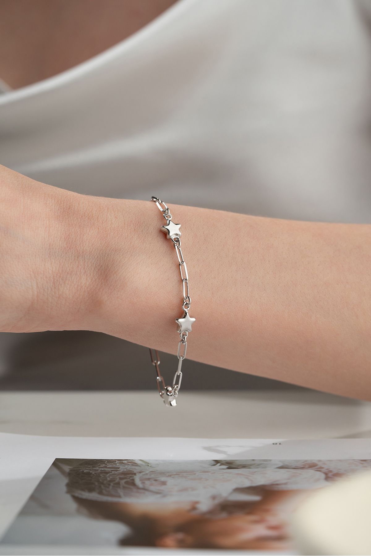 Silvano Jewelry 925 Ayar Gümüş Yıldız Bileklik