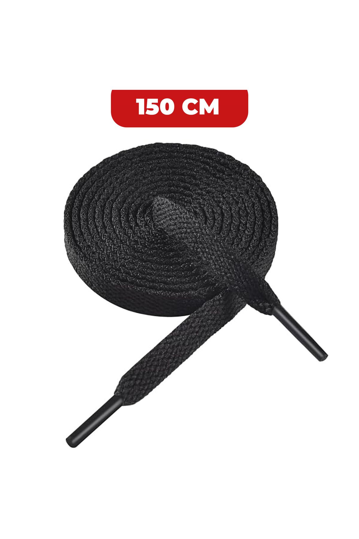 Wonkey Yassı Sneakers Spor Ayakkabı Bağcığı, Düz Bağcık, Yüksek Kaliteli Bağ - 150 CM - (1 Çift)