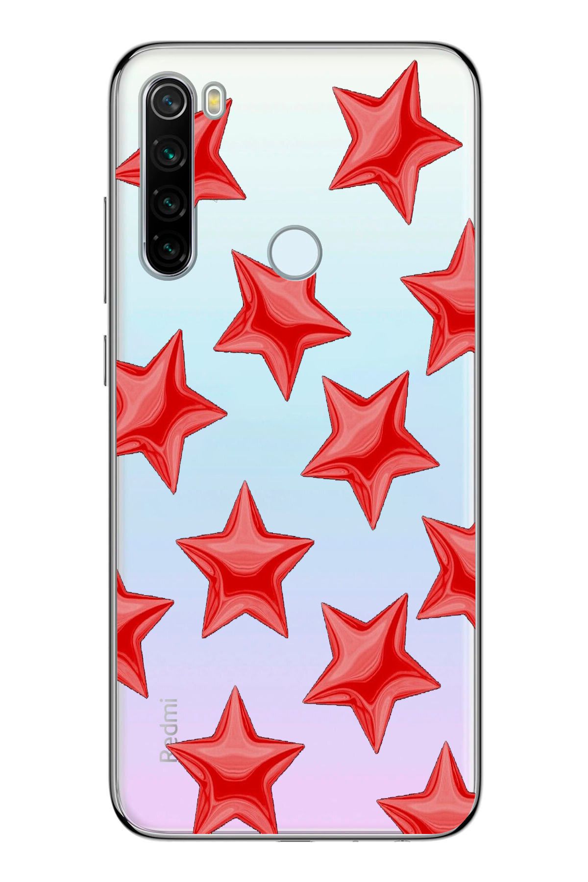 moonset Xiaomi Redmi Note 8 Uyumlu Yıldızlar Tasarımlı Baskılı Şeffaf Telefon Kılıfı
