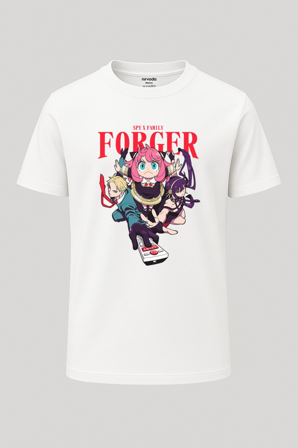 nirvoda Unisex Spy X Family Tişört - Uzun Anime T-shirt