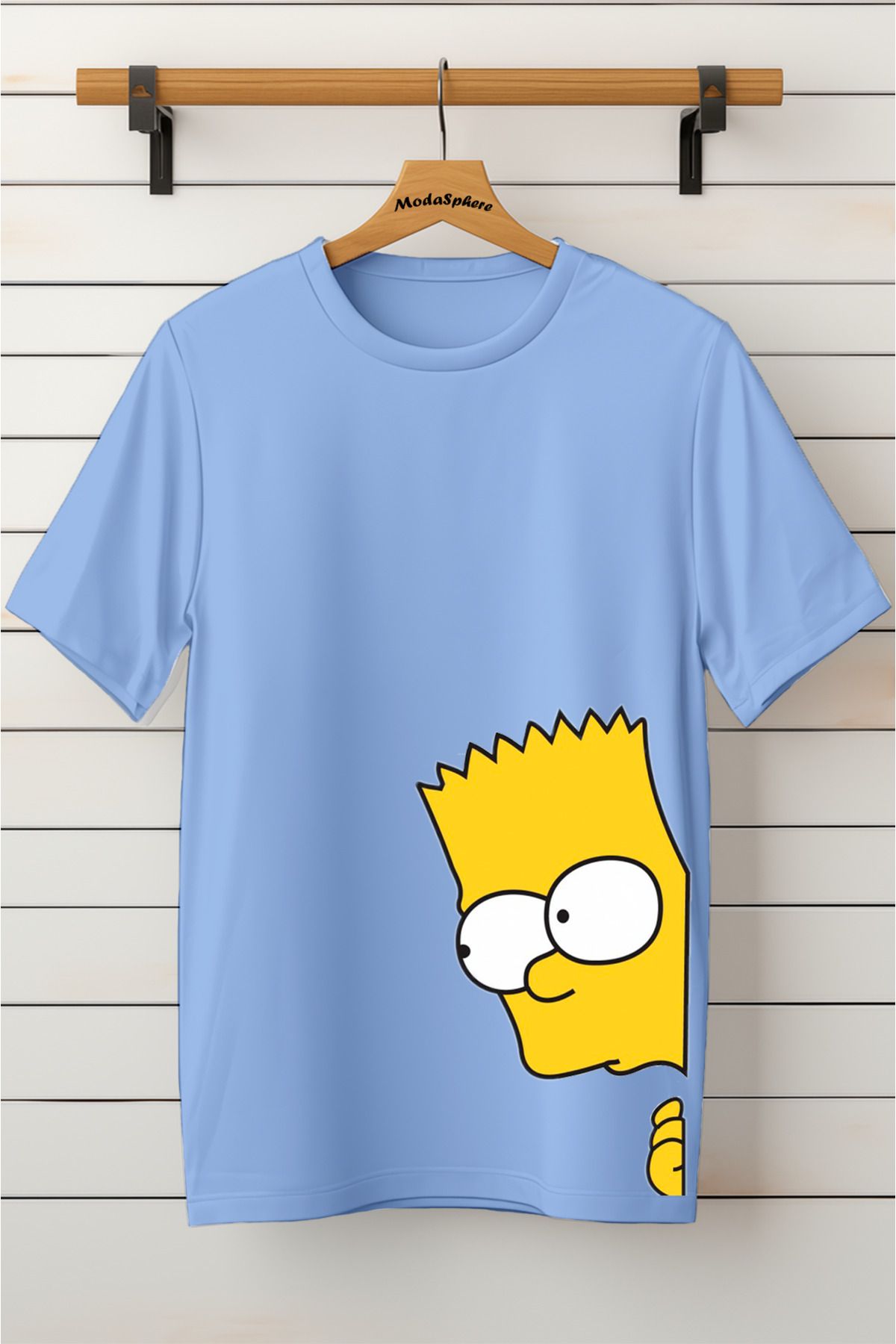 ModaSphere Baskılı Unisex Oversize Tişört Battal Boy