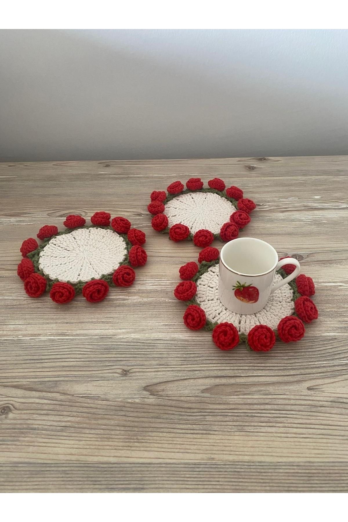 Butik ZA Handmade 6 li bardak altlığı