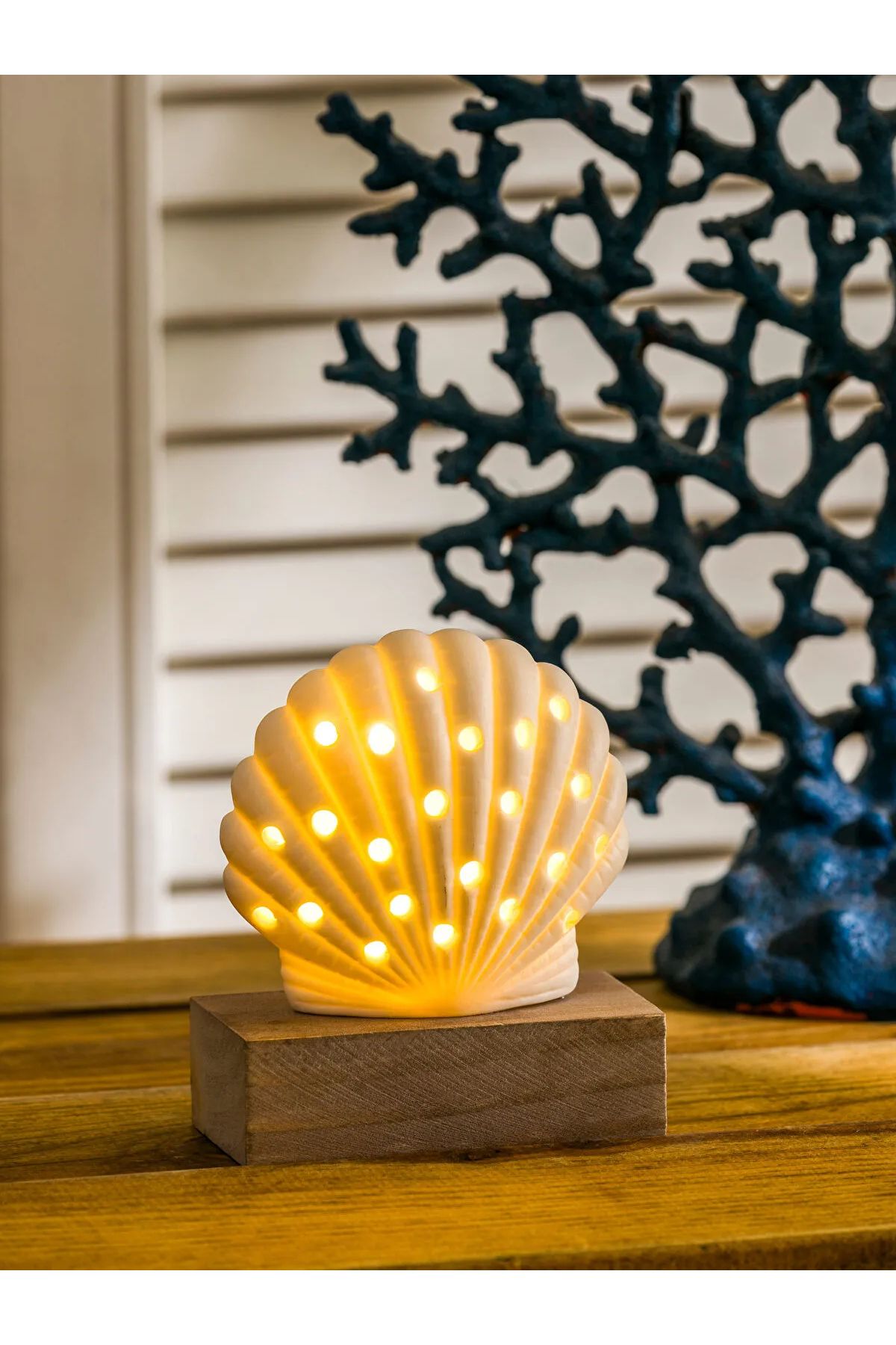 LC Waikiki LCW HOME Beyaz Deniz Kabuğu Figürlü Dekoratif Işık 10 cm