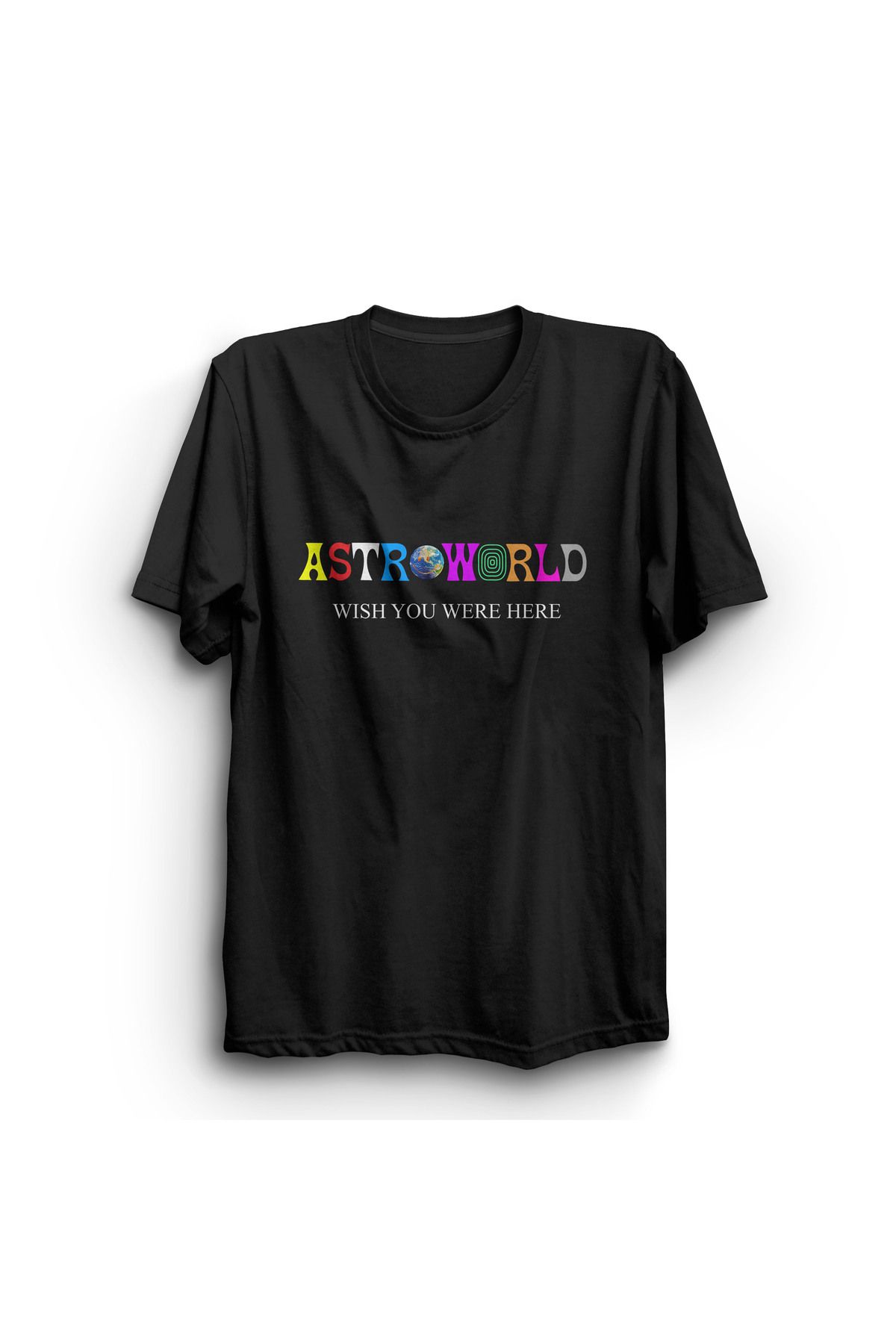 The Fame Travis Scott, Astroworld, Wish You Were Here, Rap Hiphop Baskılı %100 Pamuk Tişört