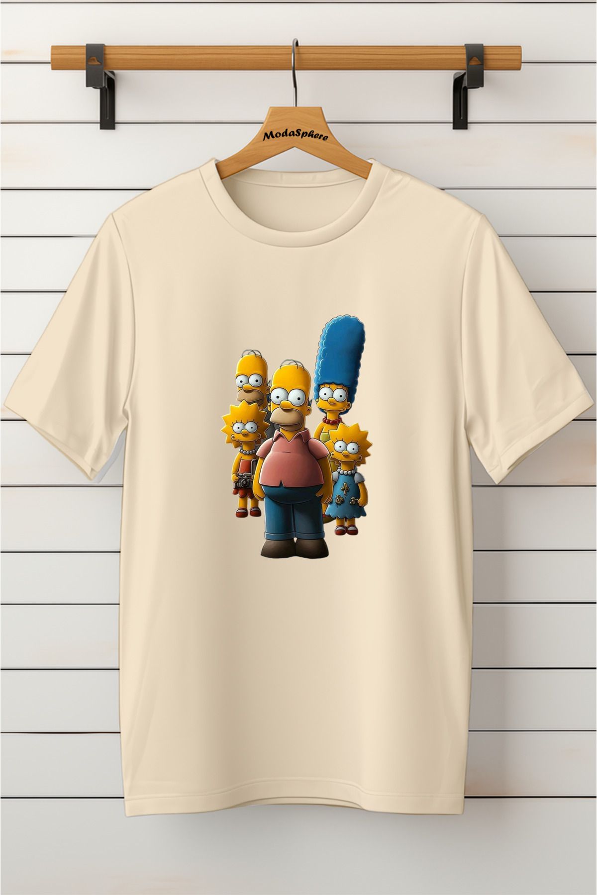 ModaSphere Baskılı Unisex Oversize Tişört Battal Boy