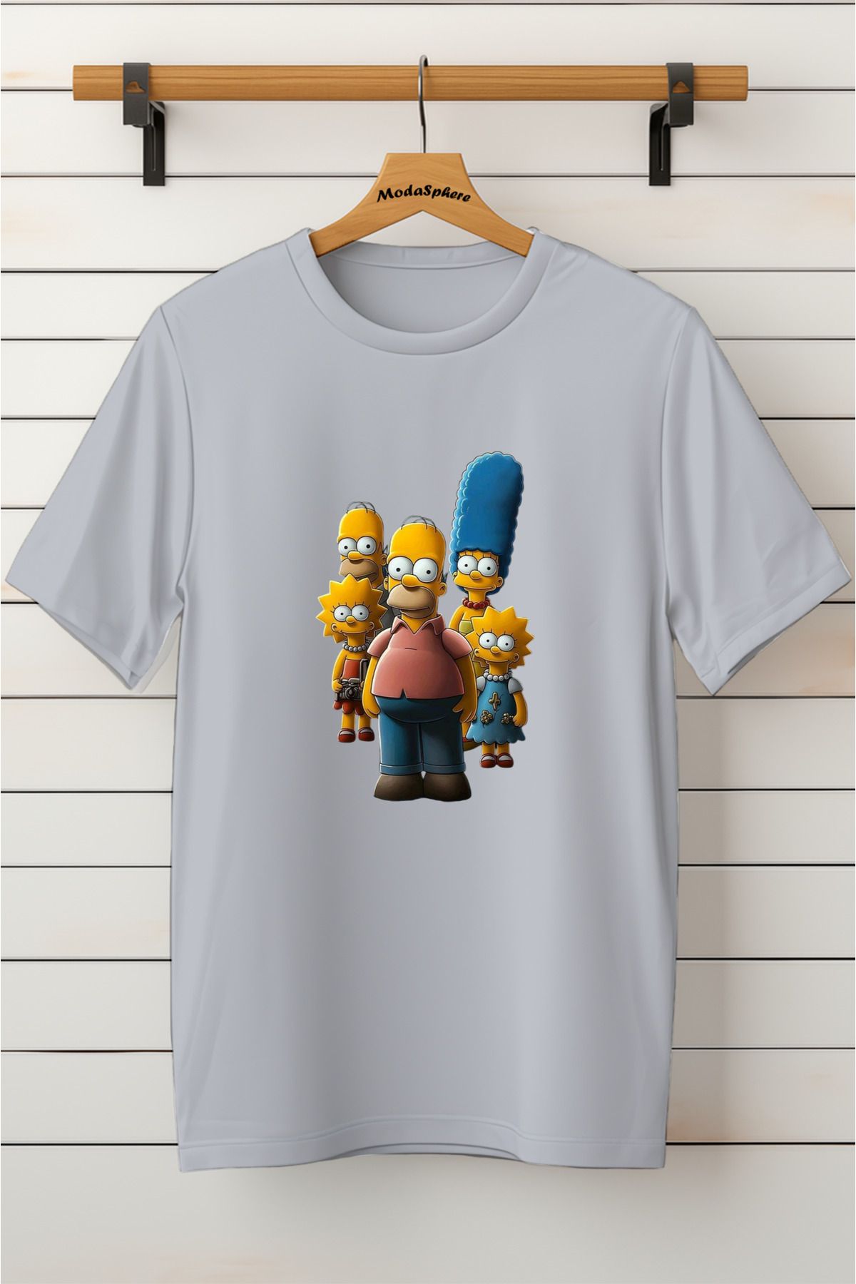 ModaSphere Baskılı Unisex Oversize Tişört Battal Boy