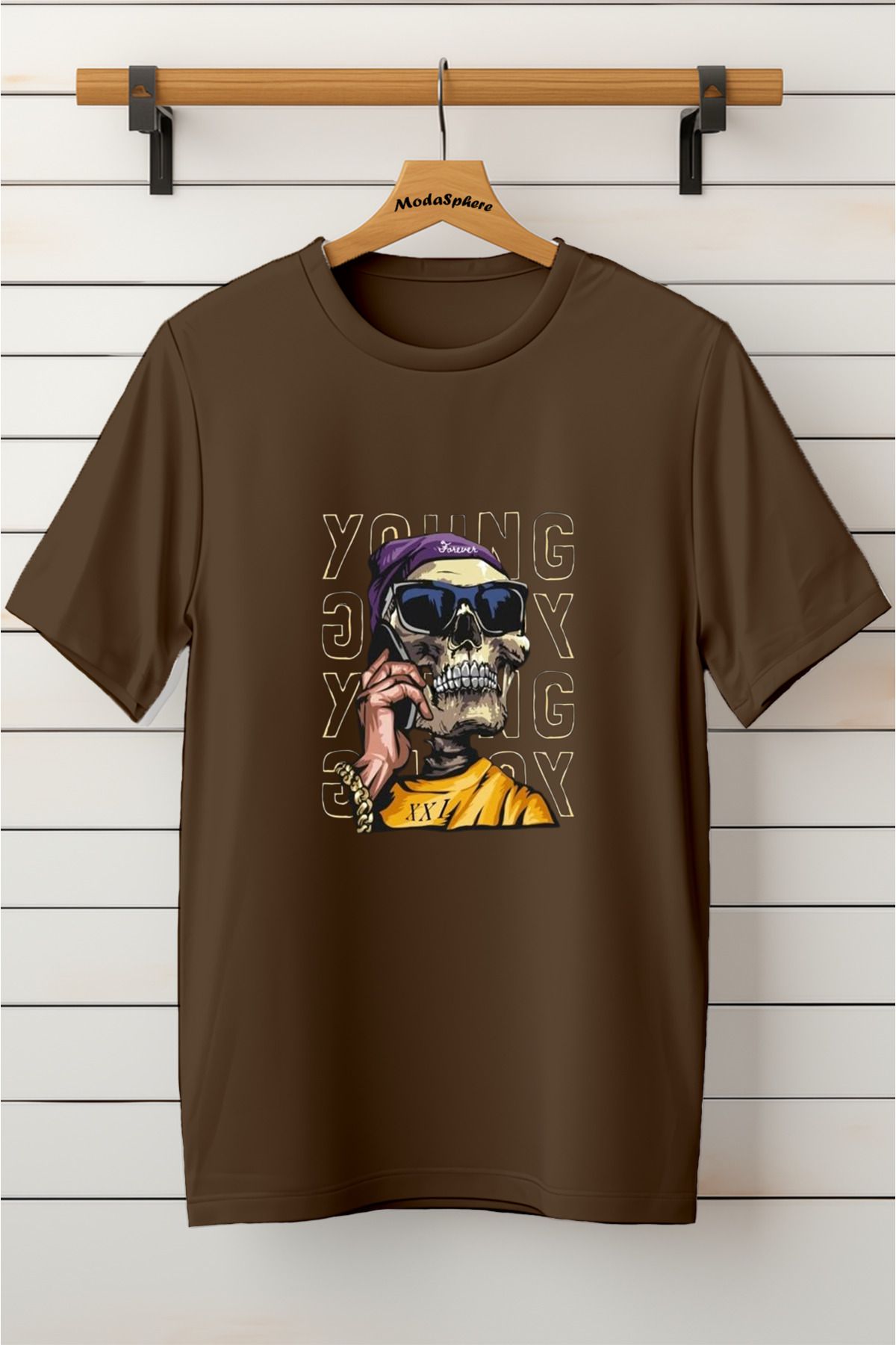 ModaSphere Baskılı Unisex Oversize Tişört Battal Boy
