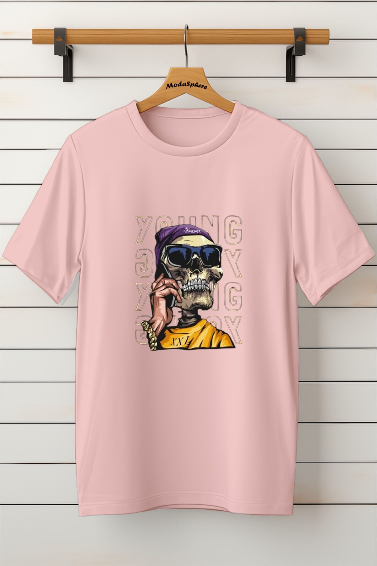 ModaSphere Baskılı Unisex Oversize Tişört Battal Boy