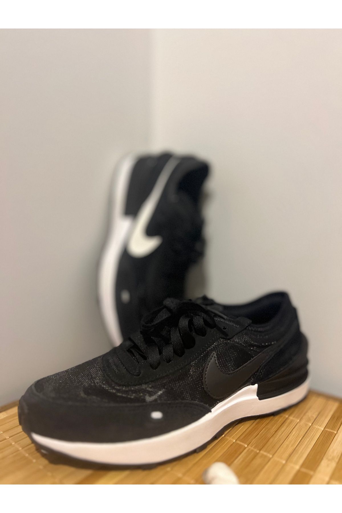 Nike Waffle One Unisex Sneaker Ayakkabı Çift Renk Arma siyah-beyaz Ayakkabı Dc2533-001