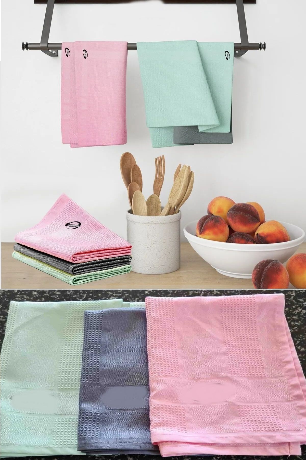 NEZADE STORE 3 Adet Gerçek Mikrofiber Temizlik Bezi (40x60 cm) - İz Bırakmaz Cam Ev Araba Temizlik Bezi