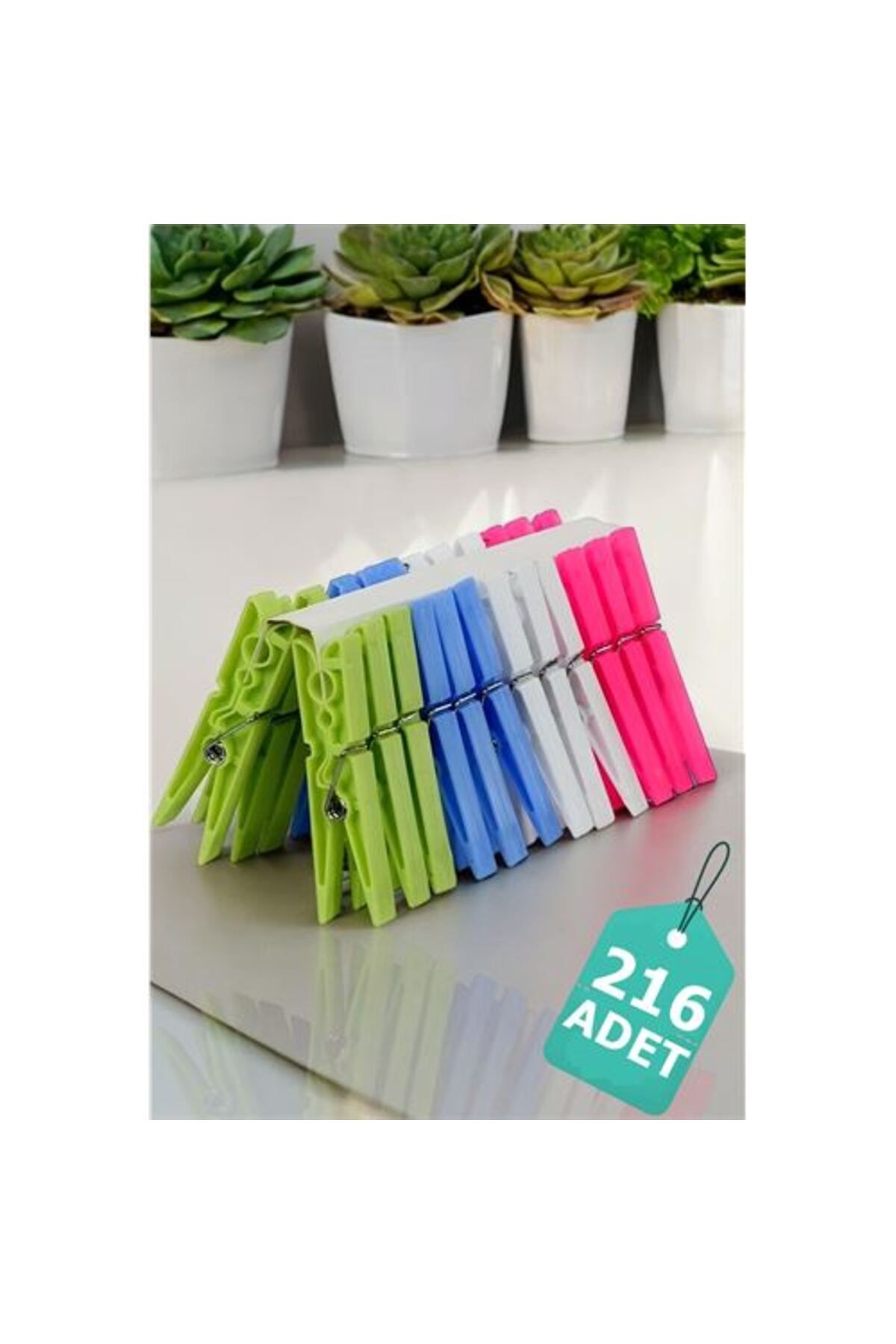 NEZADE STORE Plastik Çamaşır Mandalı 216 Adet