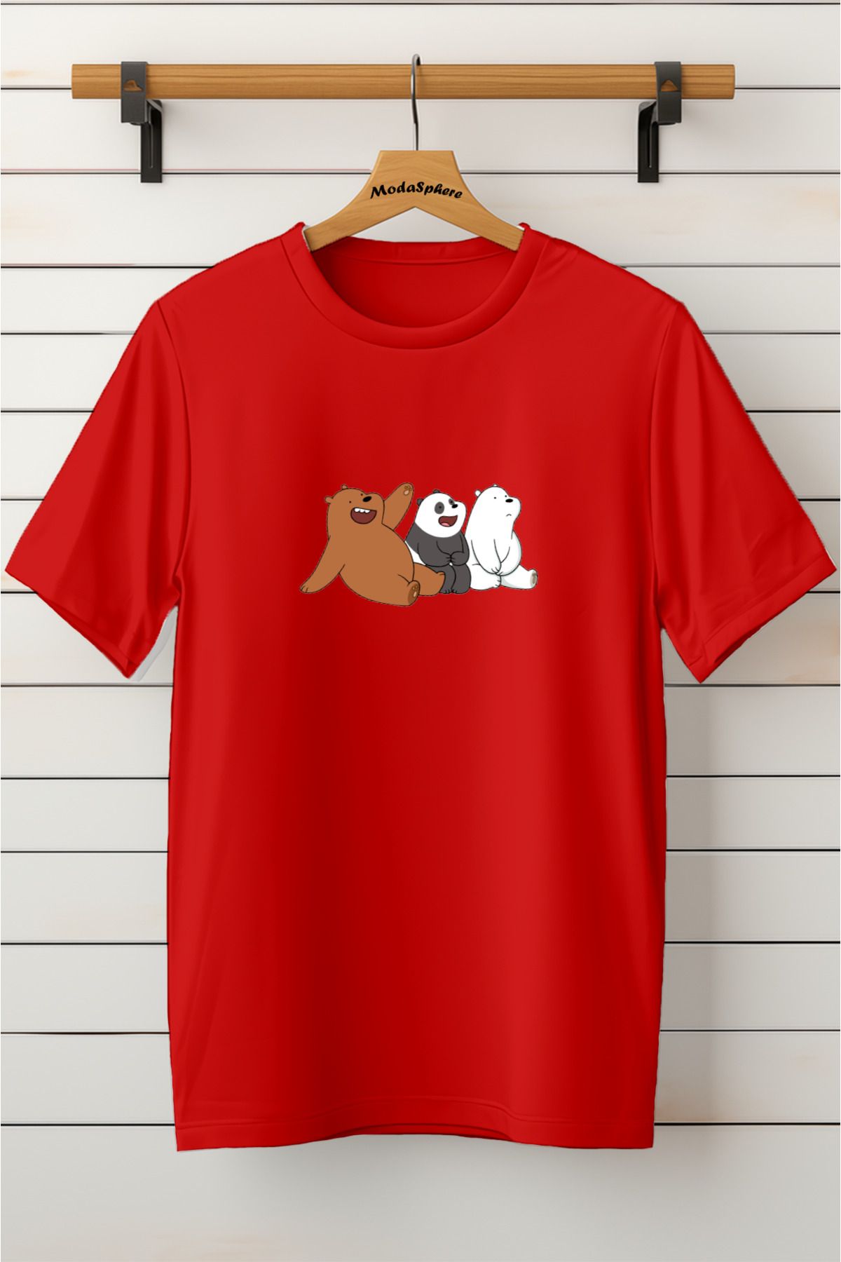 ModaSphere Baskılı Unisex Oversize Tişört Battal Boy