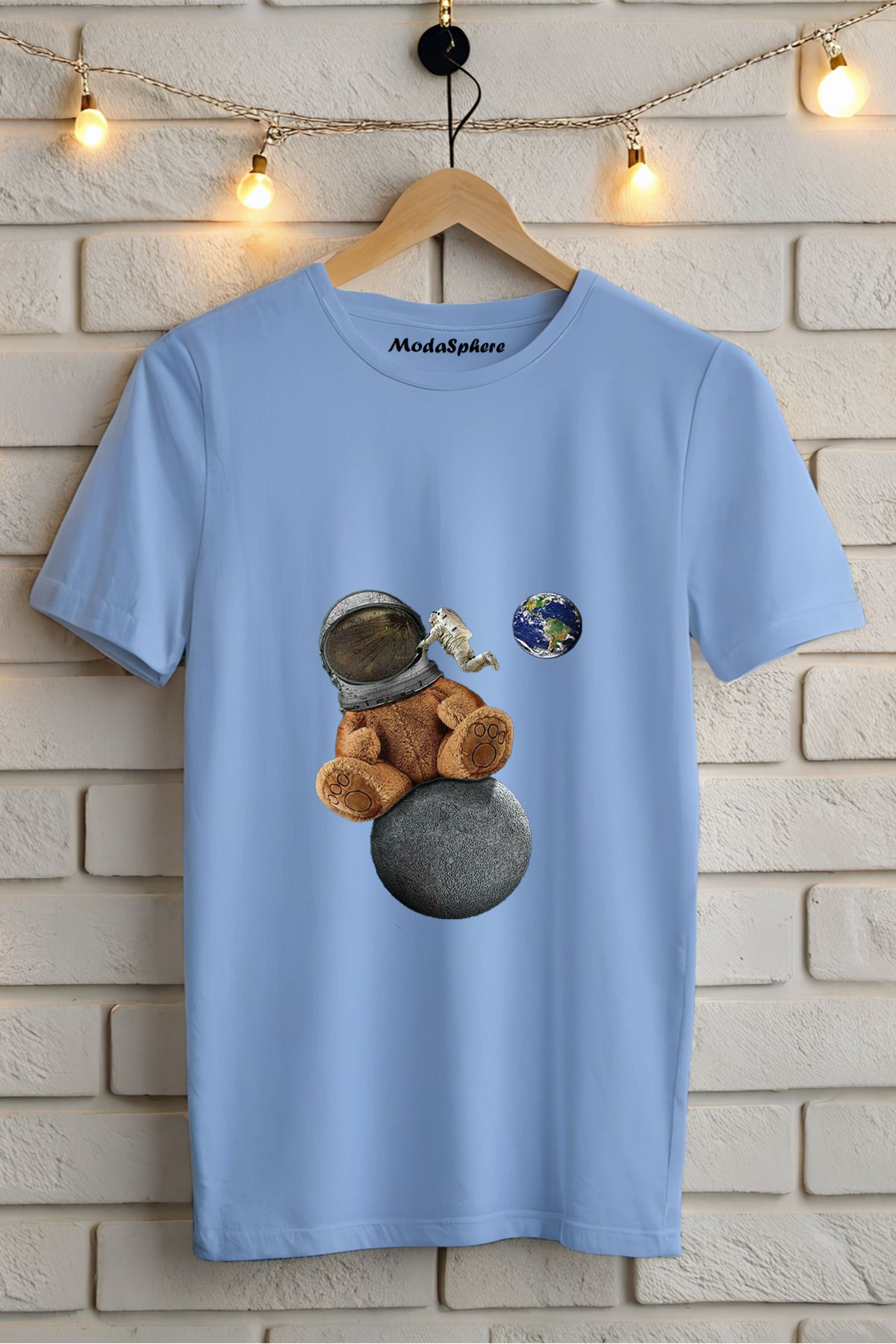 ModaSphere Baskılı Unisex Oversize Tişört Battal Boy
