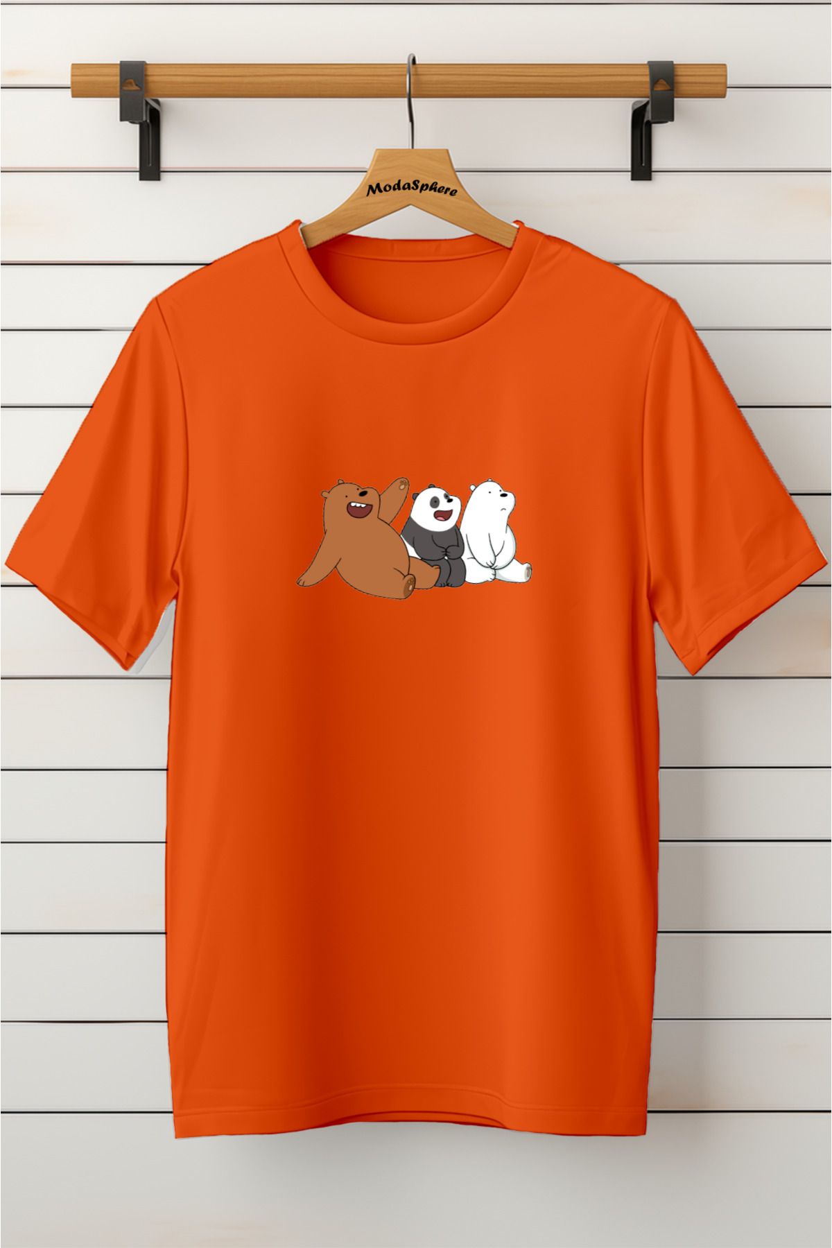 ModaSphere Baskılı Unisex Oversize Tişört Battal Boy