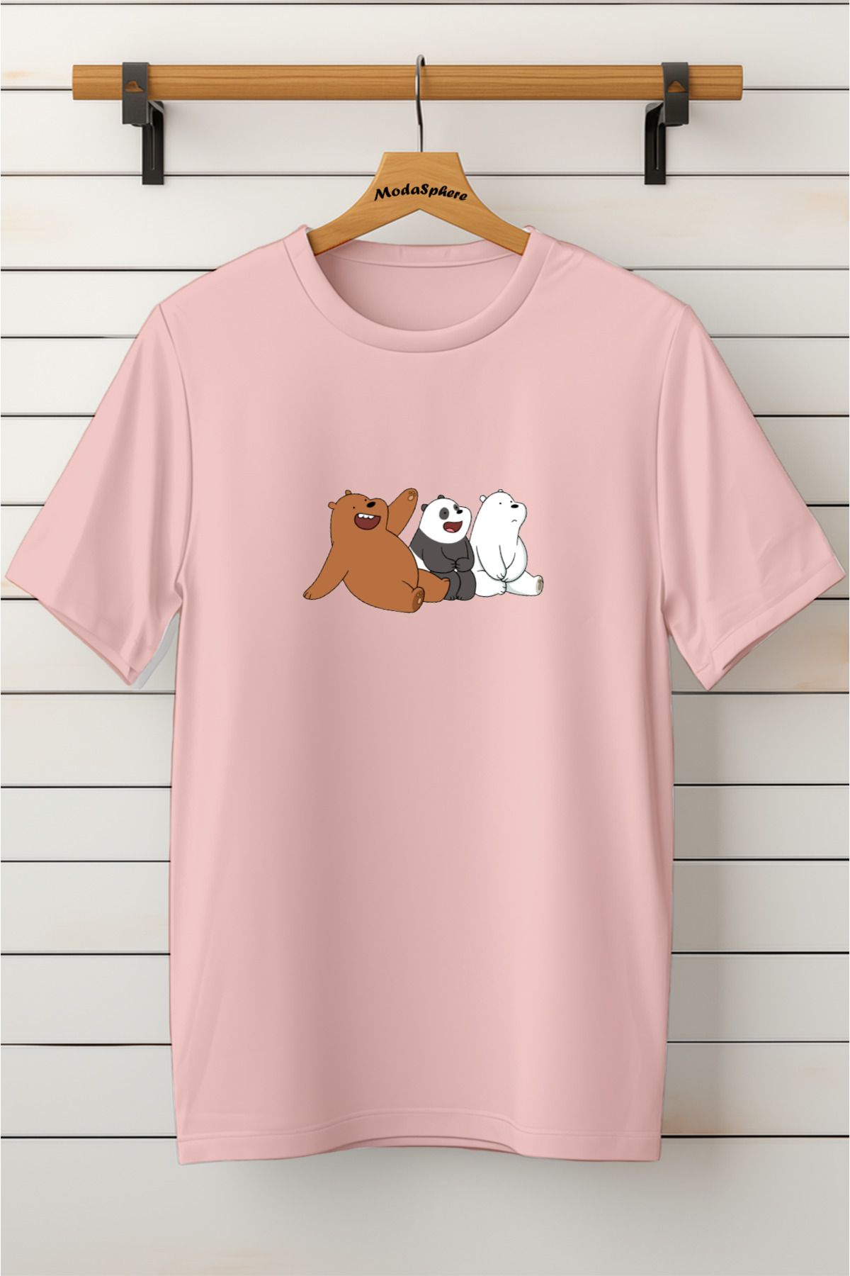 ModaSphere Baskılı Unisex Oversize Tişört Battal Boy