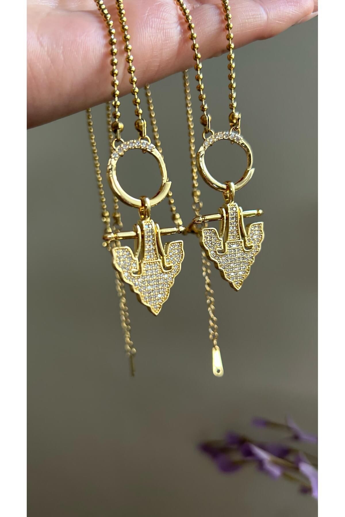 My Luis Accessory Gold Halka Detaylı Bijuteri Kolye