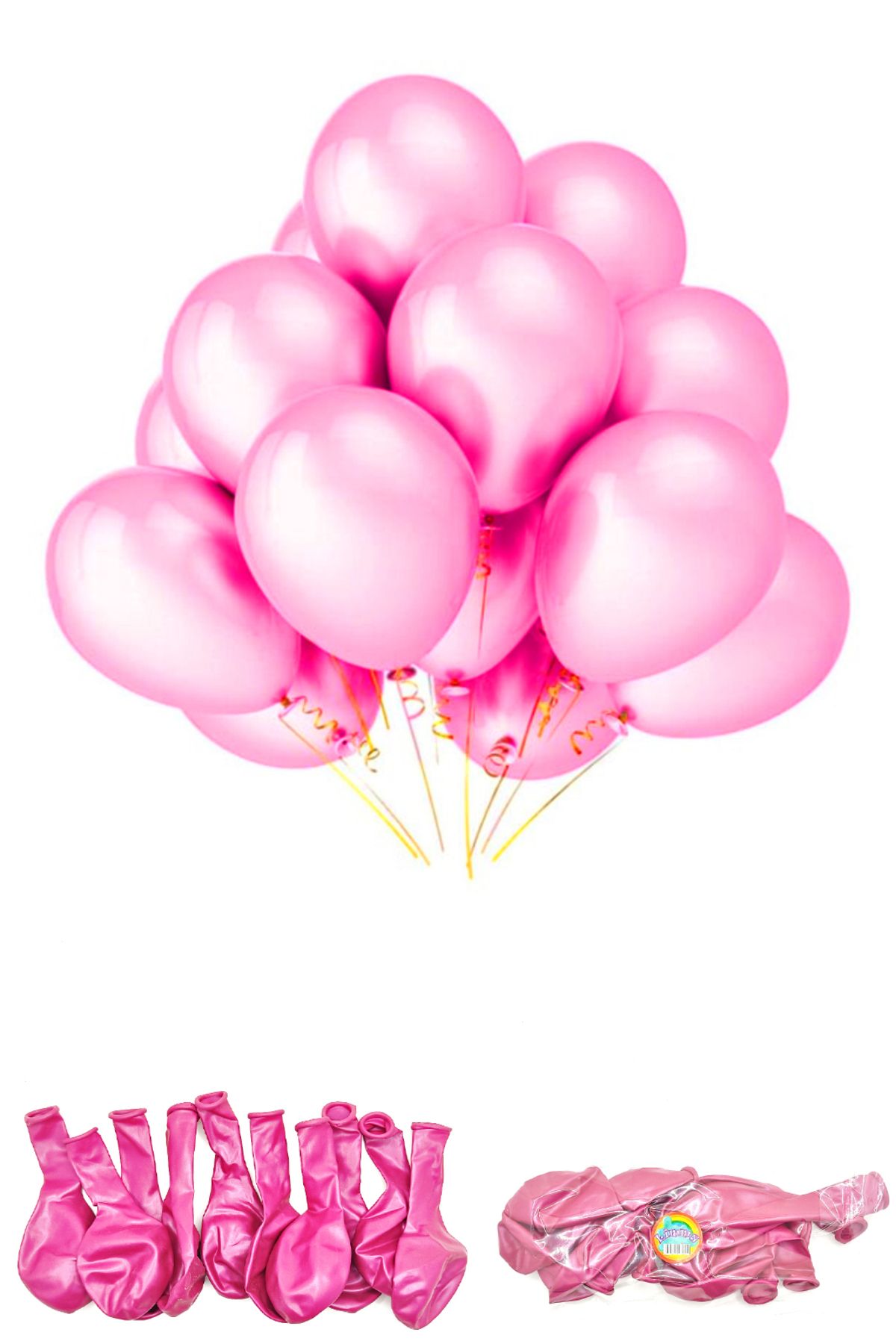 ZENVİVA METALİK BALON PEMBE 50 ADET