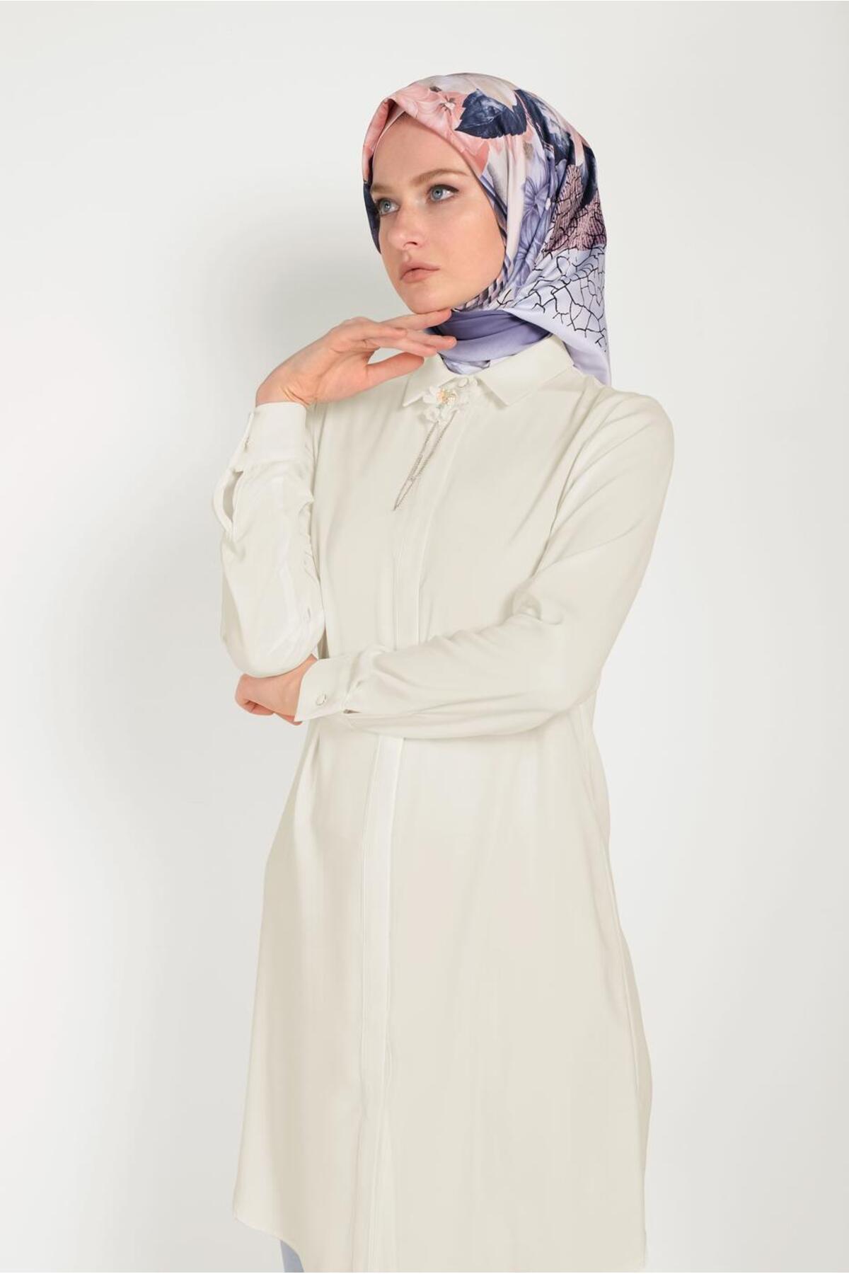 آلوینا تونیک کلاسیک با دکمه‌های مخفی ۴۰۴۴۲